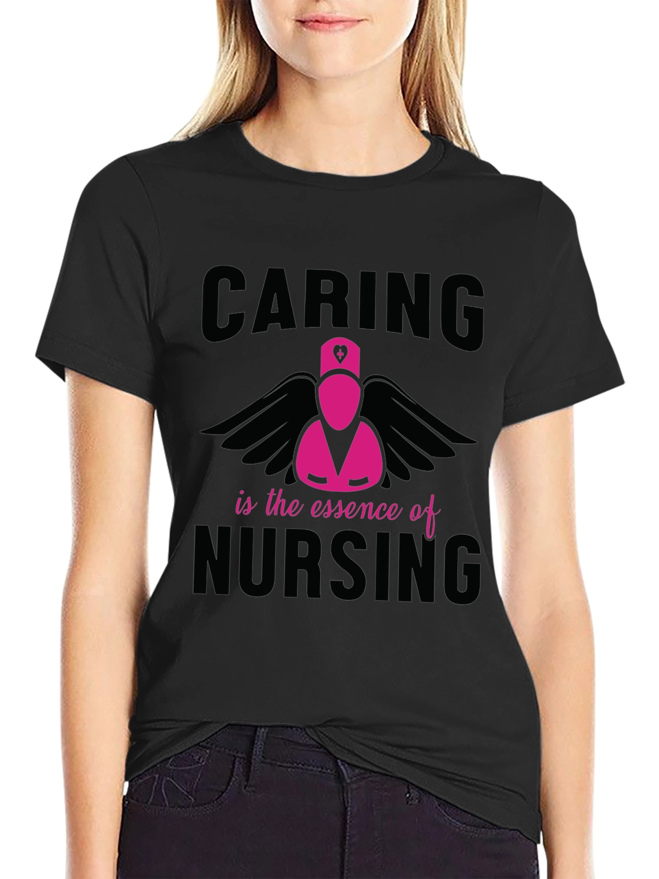 Caring is the Essence of Nursing Graphic T-Shirt