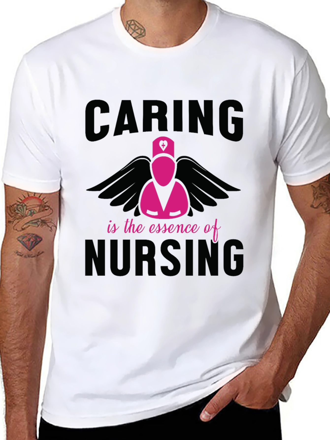 Caring is the Essence of Nursing Graphic T-Shirt