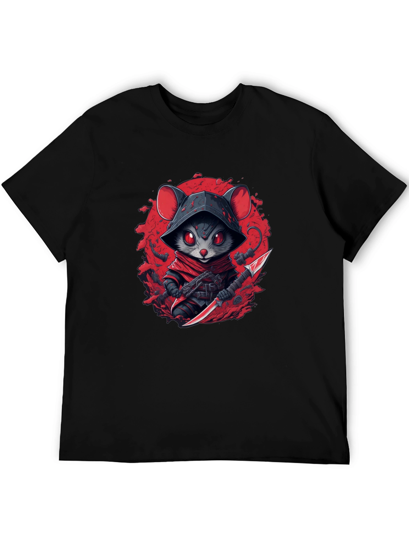 Ninja Mouse Graphic Tee - Cool Cartoon Animal T-Shirt