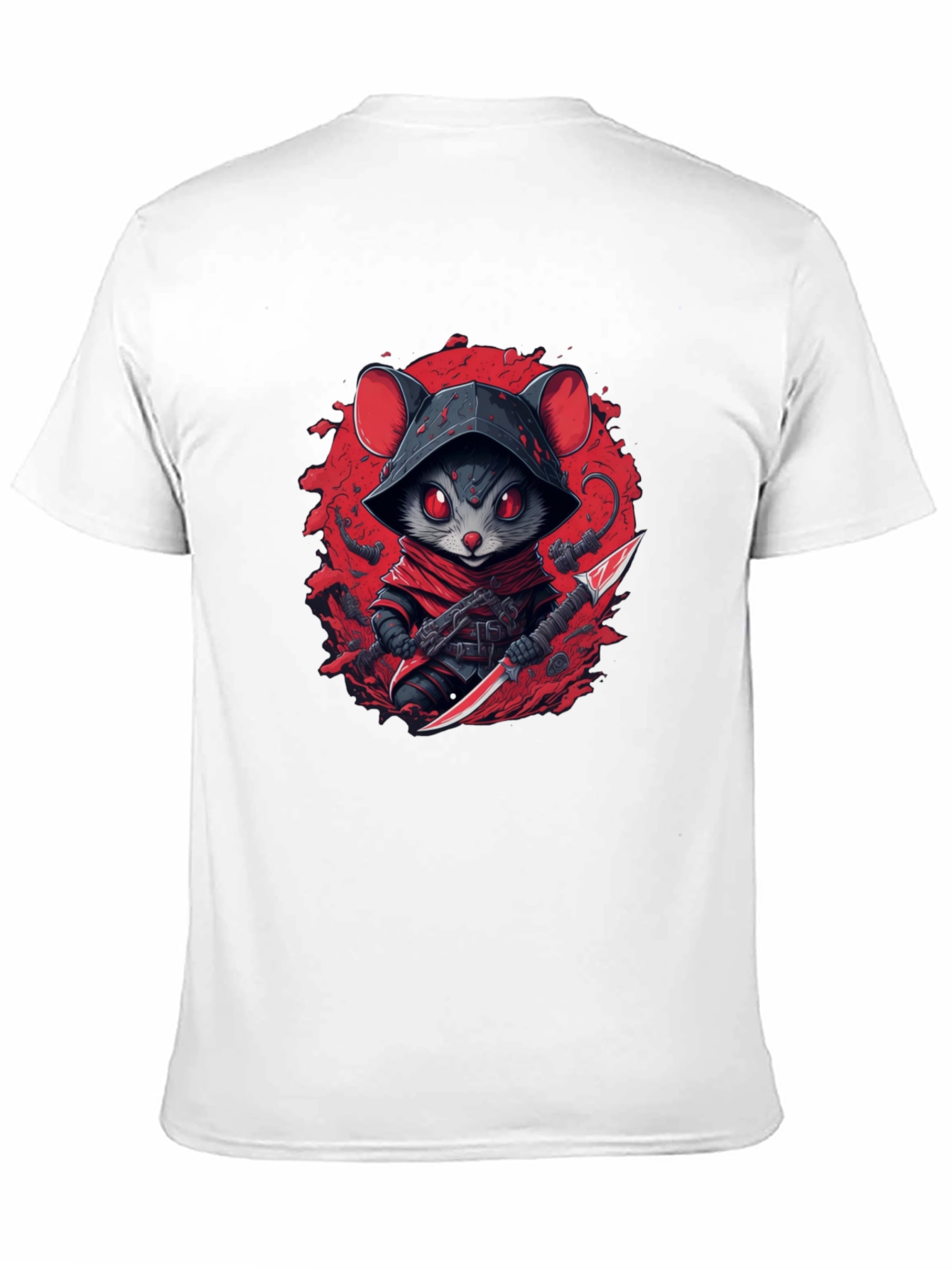 Ninja Mouse Graphic Tee - Cool Cartoon Animal T-Shirt