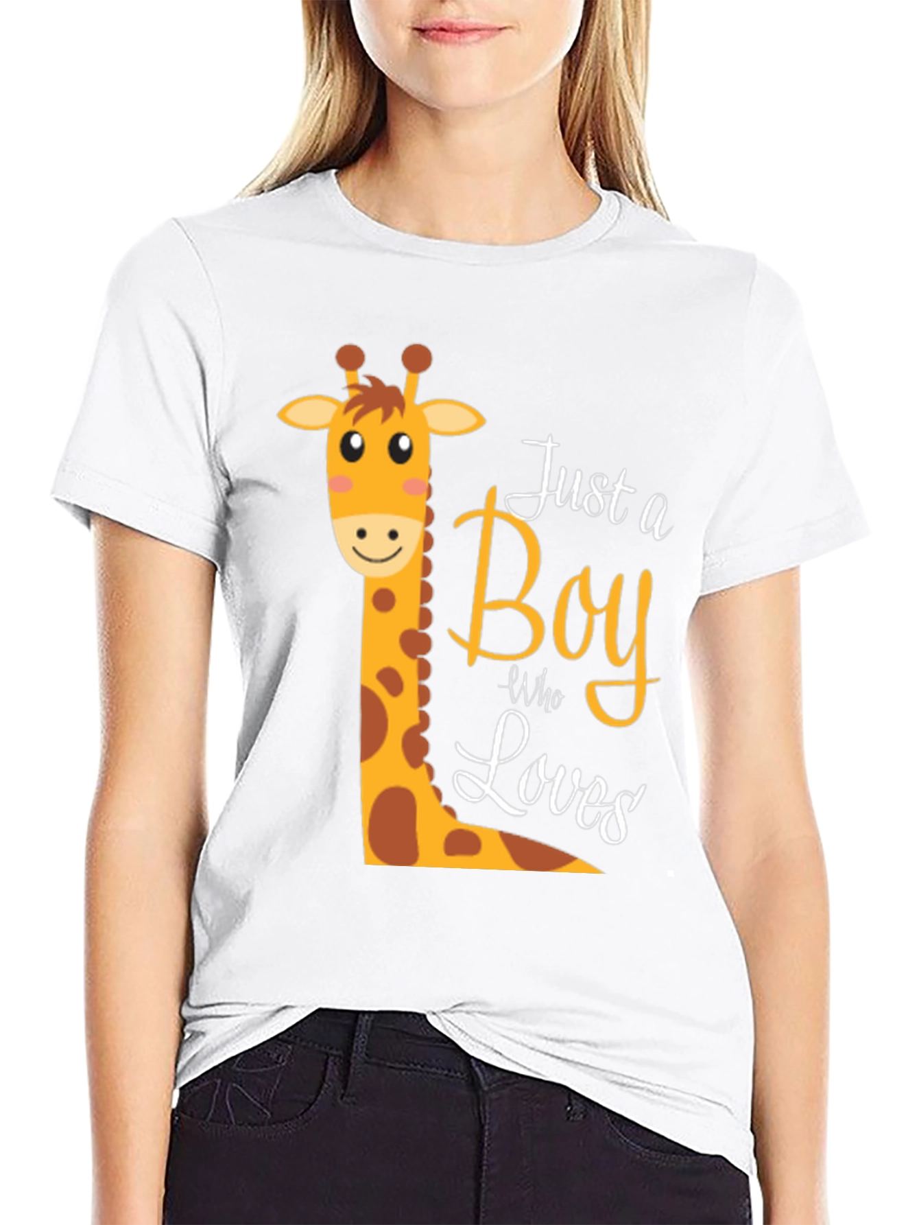 Boy Giraffe Graphic T-Shirt - Fun & Stylish Tee
