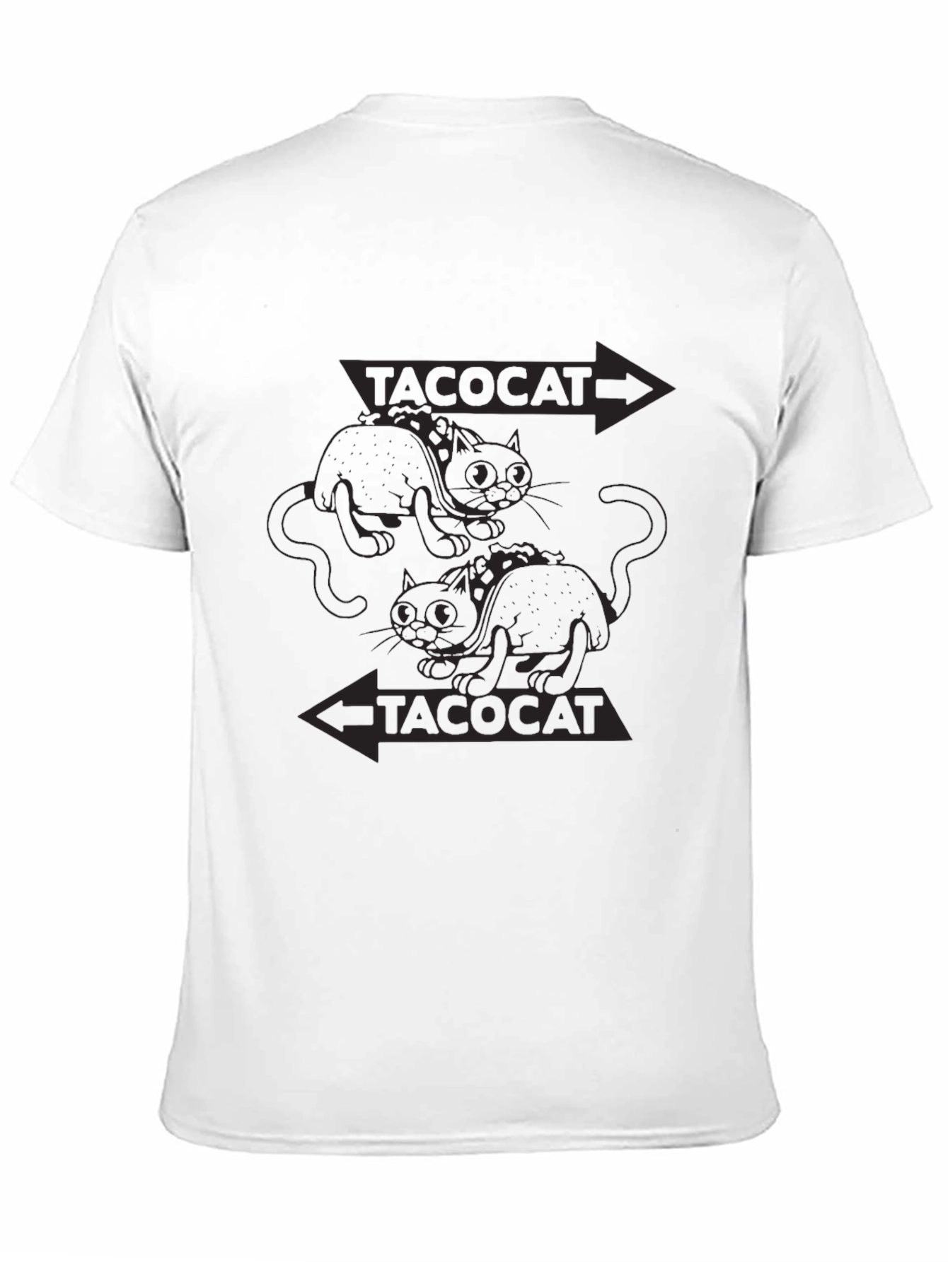 Tacocat Reversible Cat T-Shirt - Black