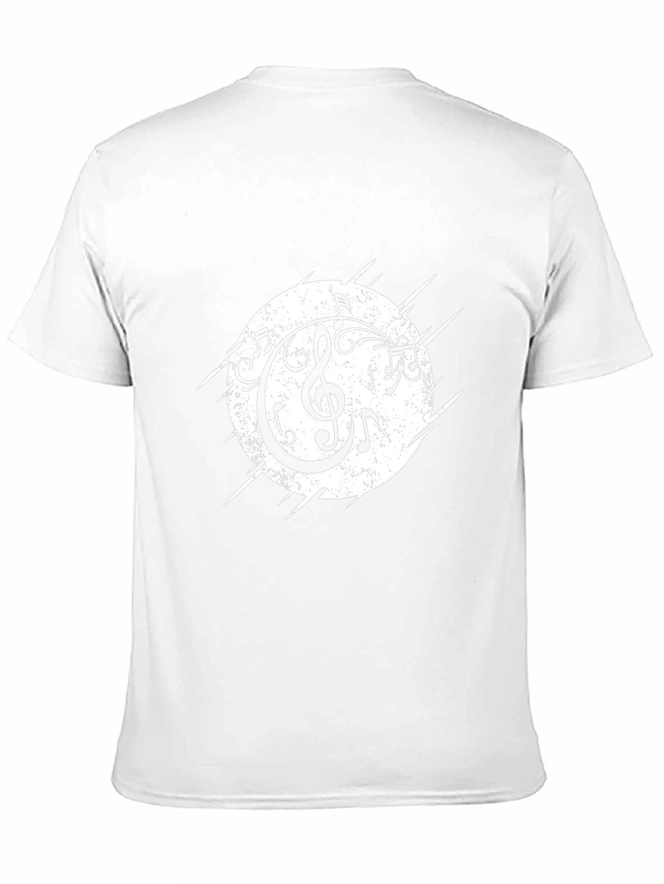 Musical Notes Graphic Black Tee