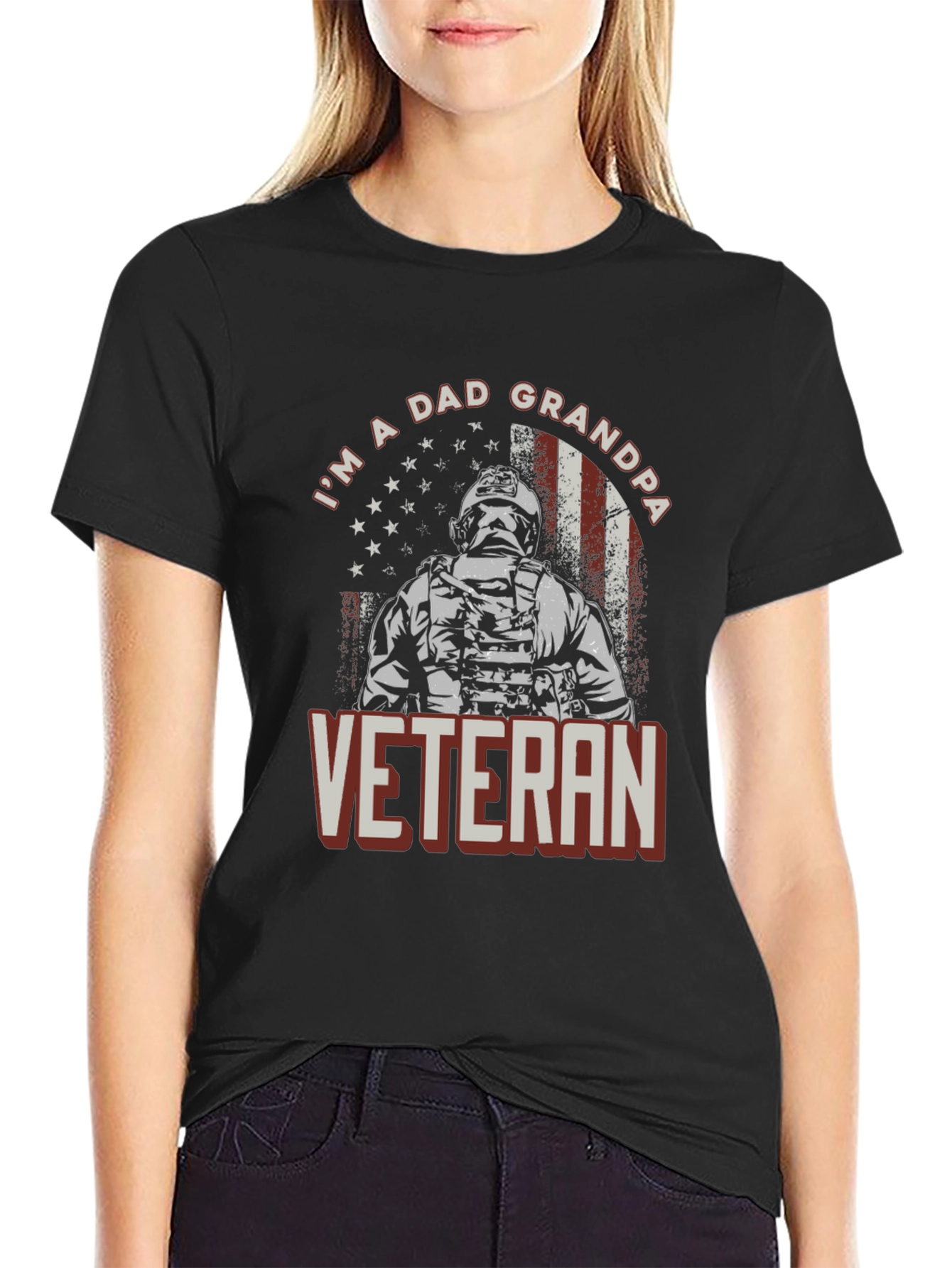 Im A Dad Grandpa Veteran Graphic Tee