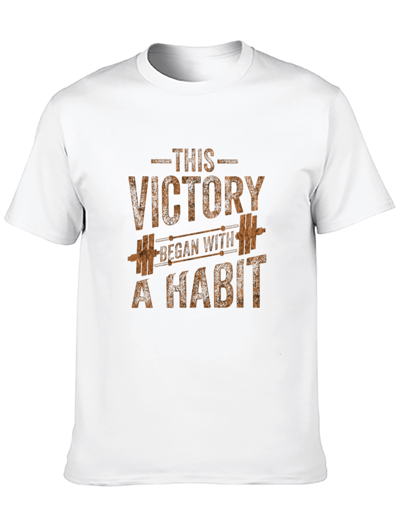 Motivational Gym T-Shirt: Victory Begins with Habit