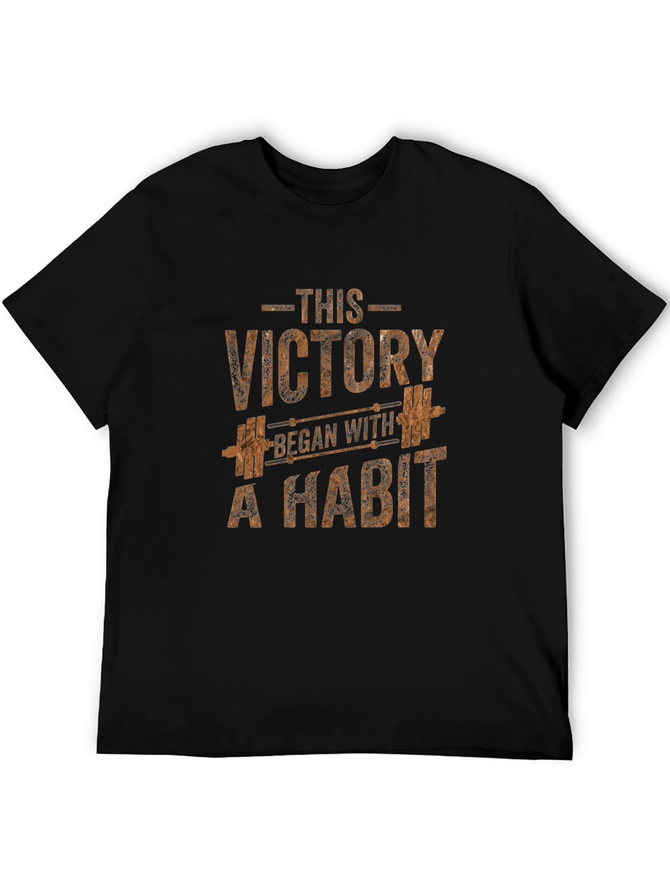 Motivational Gym T-Shirt: Victory Begins with Habit
