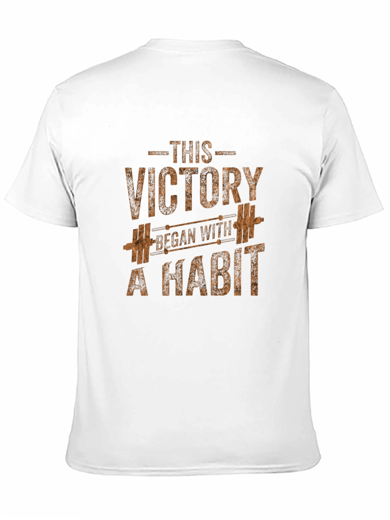 Motivational Gym T-Shirt: Victory Begins with Habit