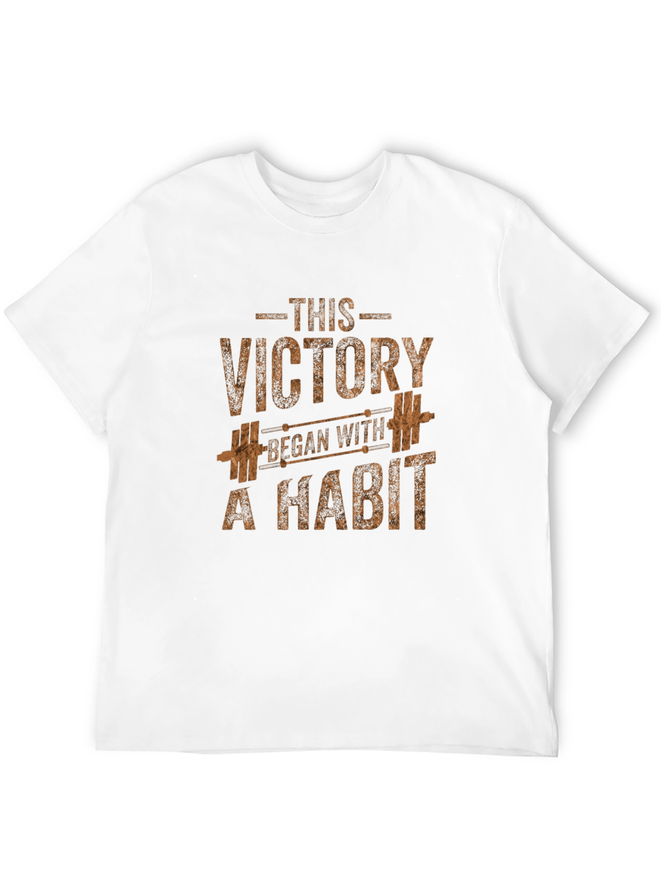 Motivational Gym T-Shirt: Victory Begins with Habit