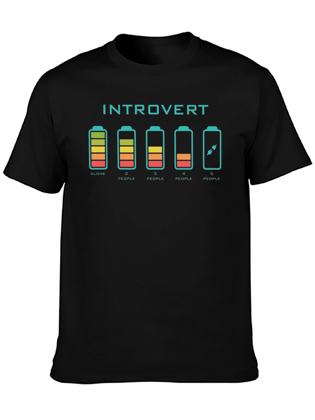 Introvert Battery Graphic T-Shirt