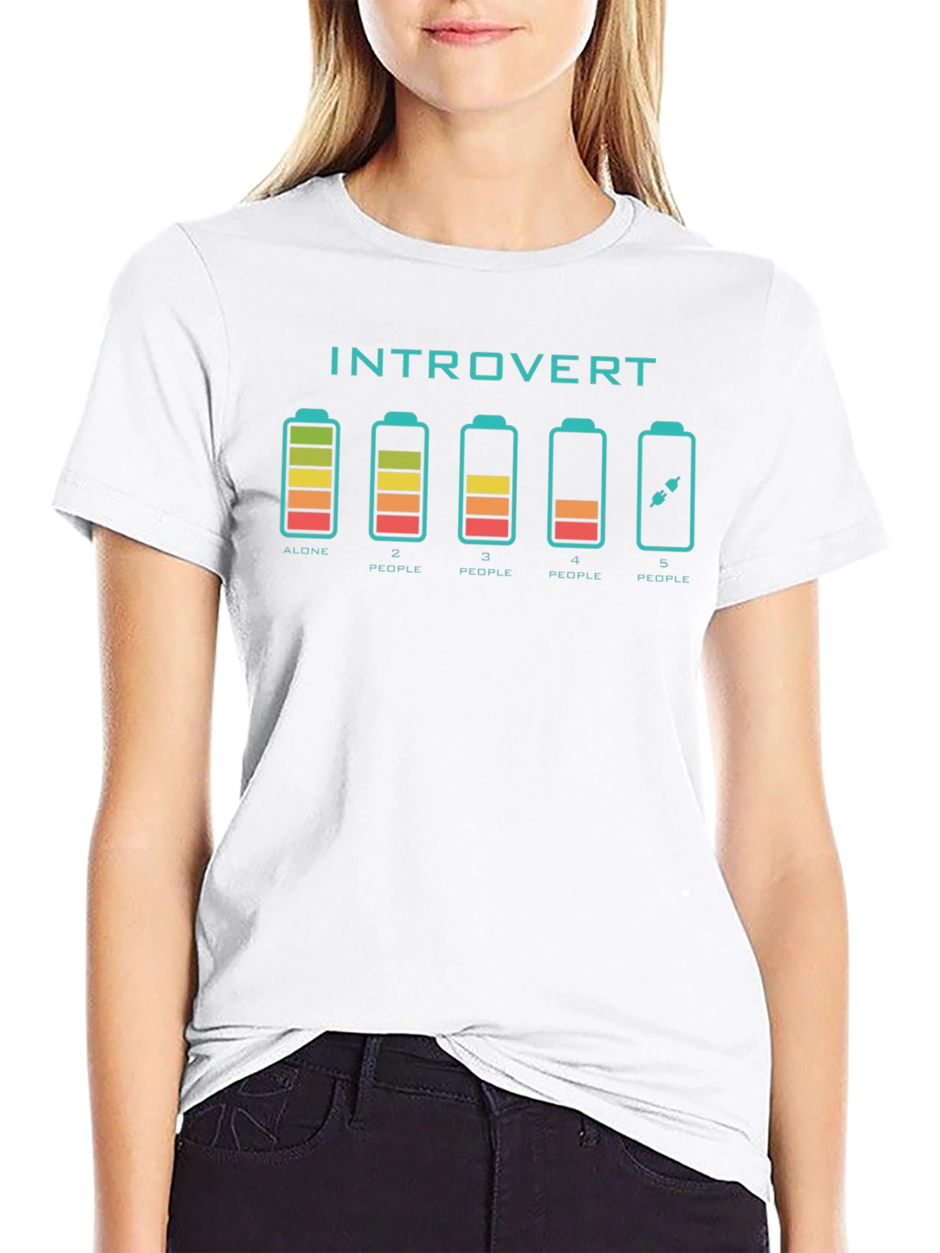 Introvert Battery Graphic T-Shirt