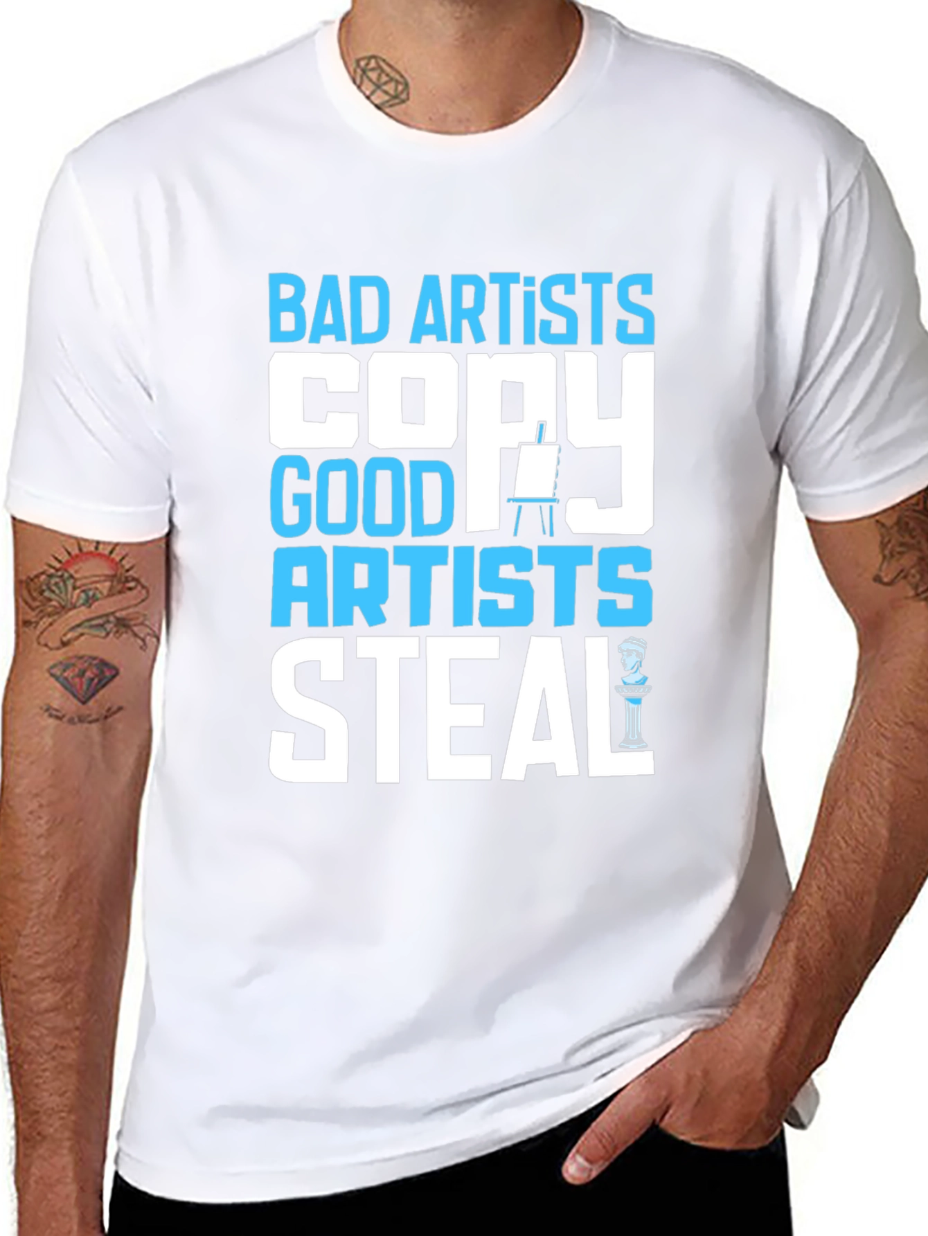 Bad Artists Copy Good Artists Steal Graphic T-Shirt