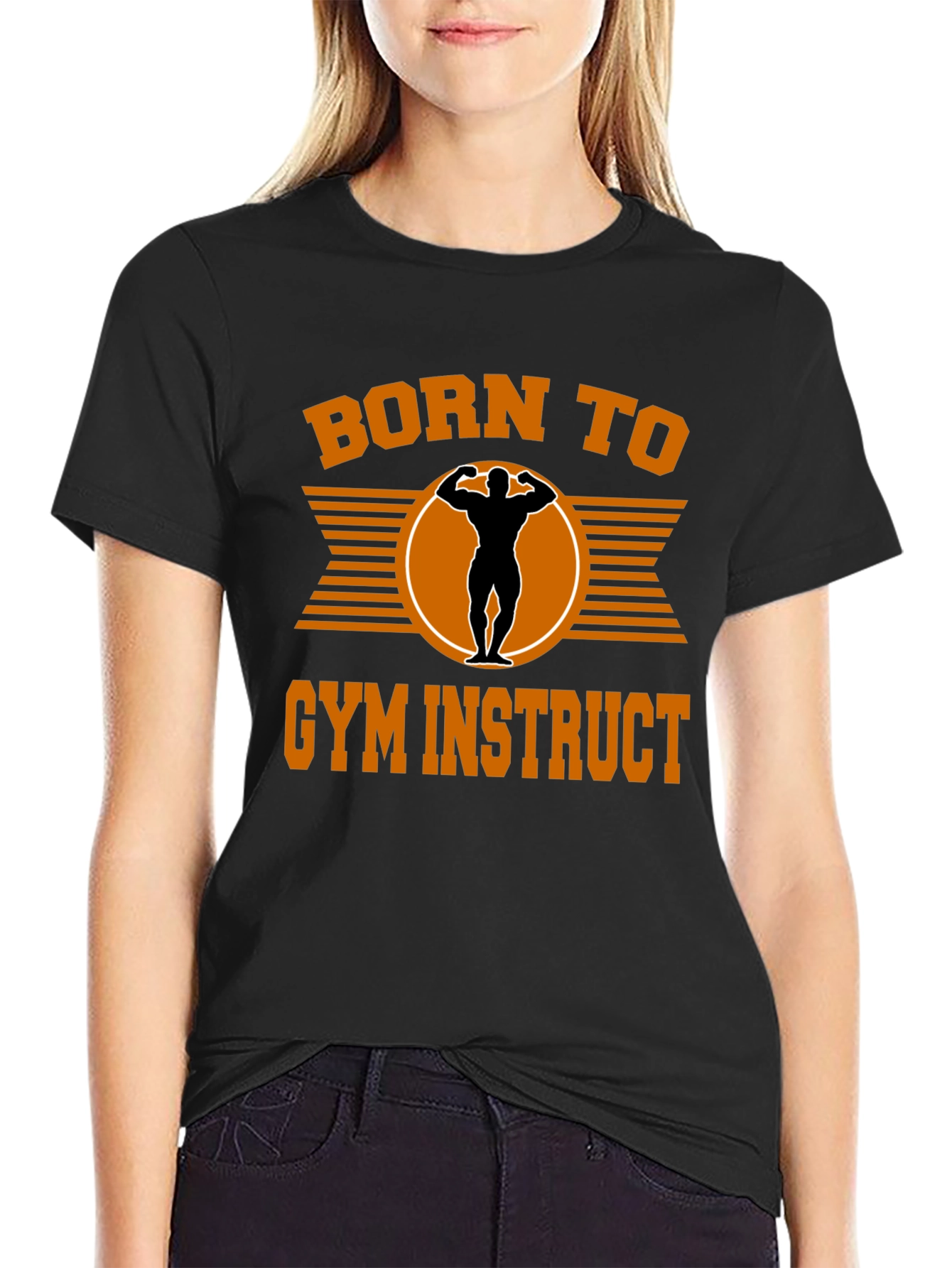 Born To Gym Instruct Black T-Shirt