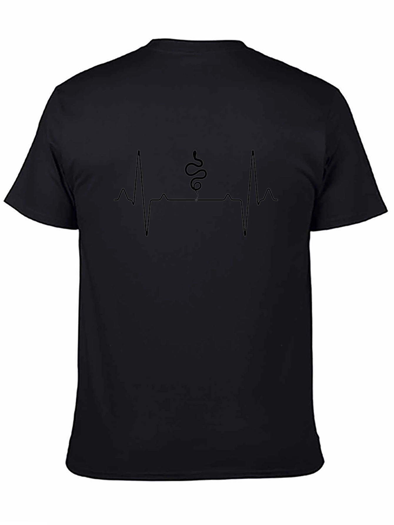 Snake Heartbeat Graphic Tee - Cool Serpent Design