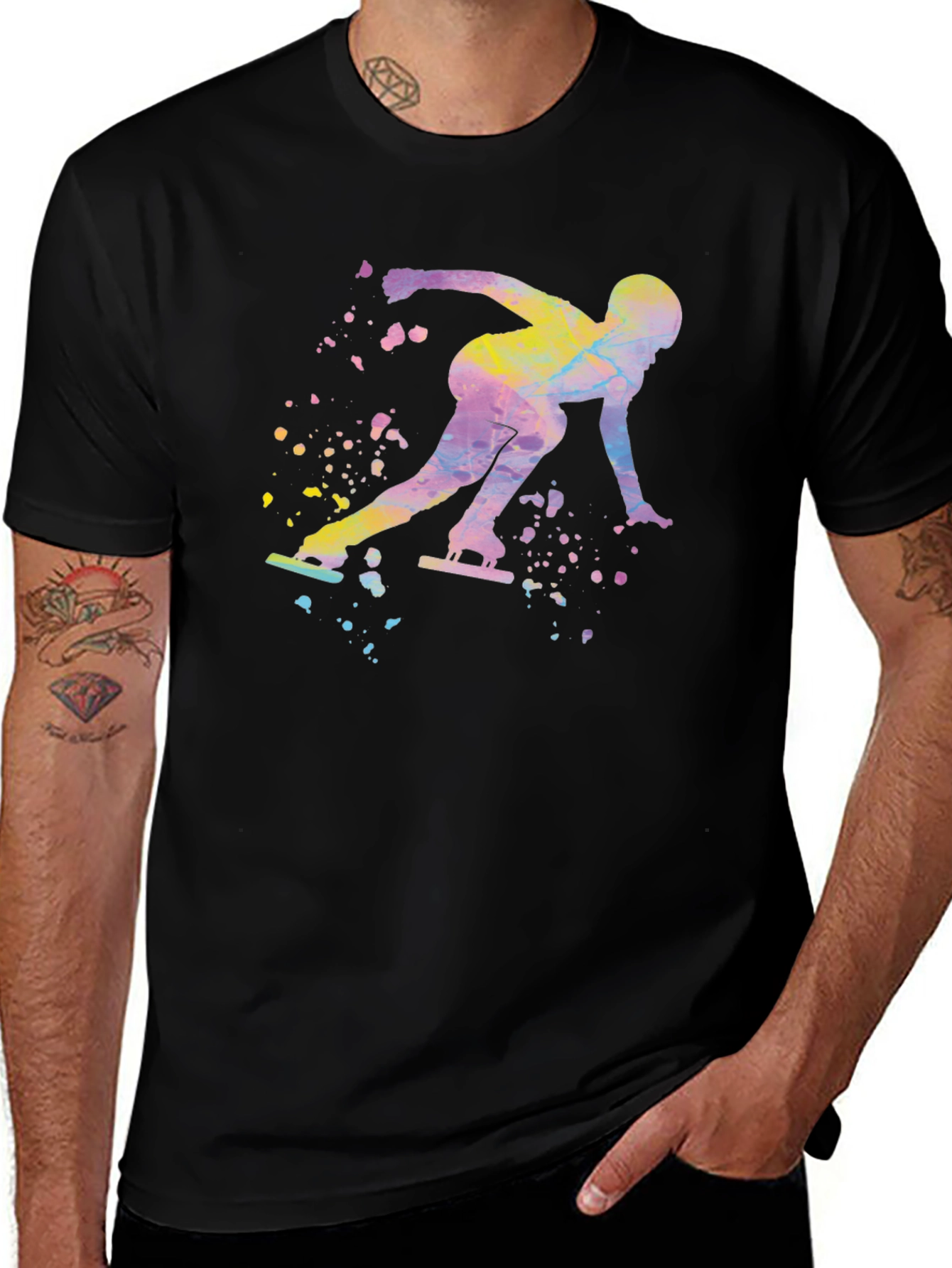 Speed Skater Graphic Tee - Stylish Mens T-Shirt