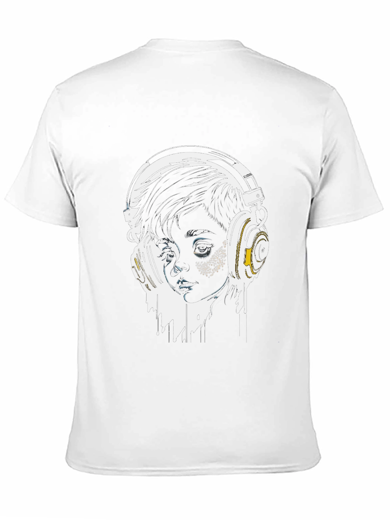 Headphones Graphic Tee - Stylish Black T-Shirt