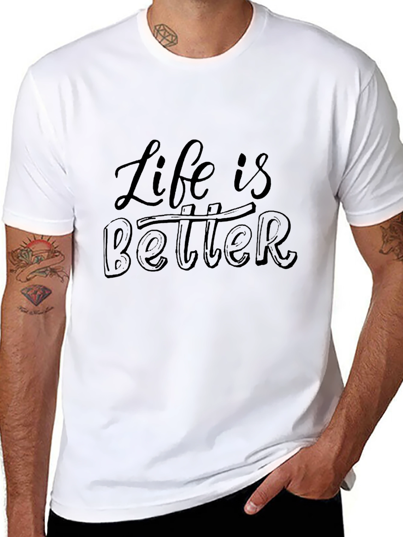 Life is Better Graphic Tee - Stylish Black T-Shirt