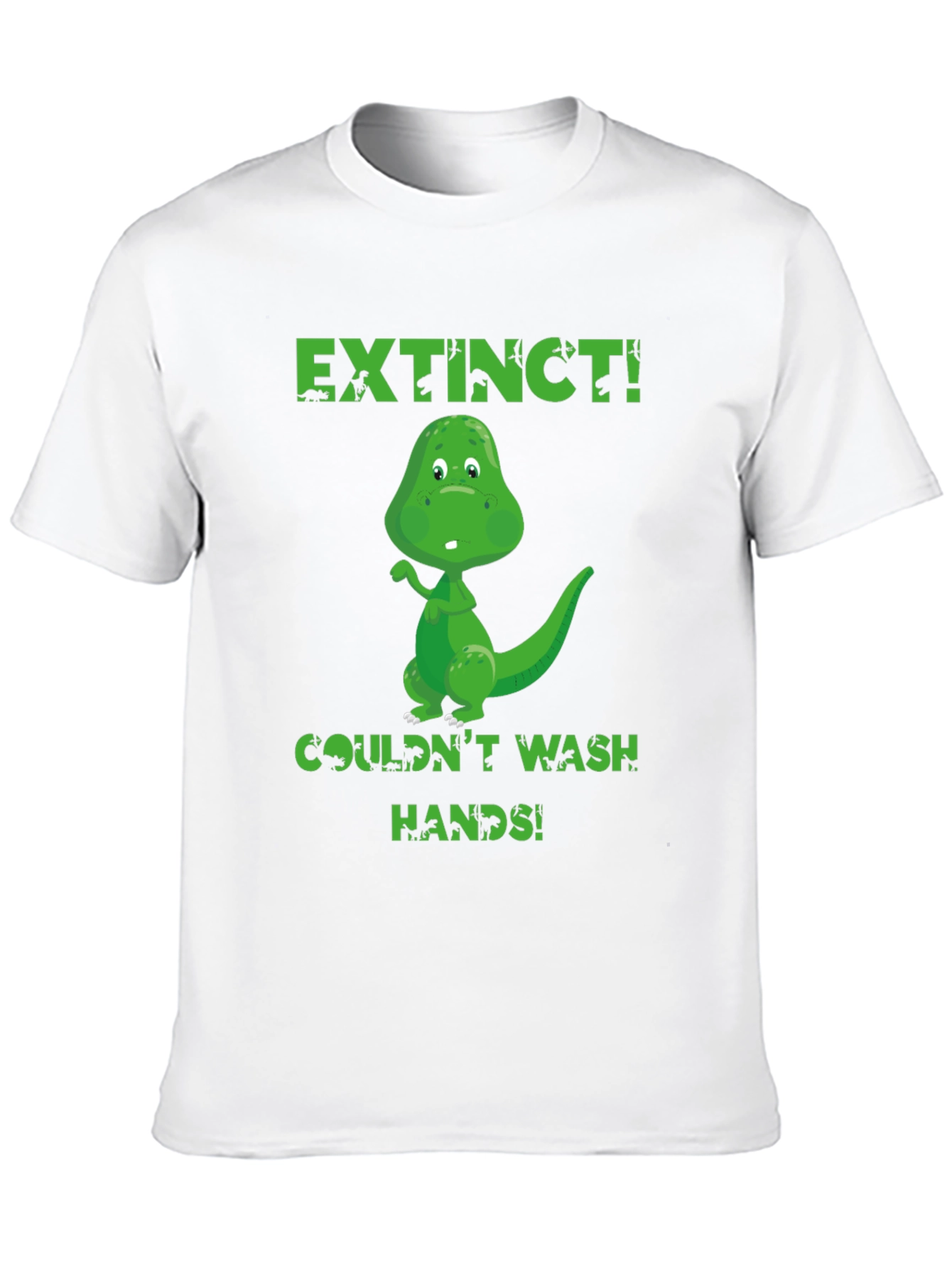 Extinct Dinosaur Wash Hands Graphic T-Shirt