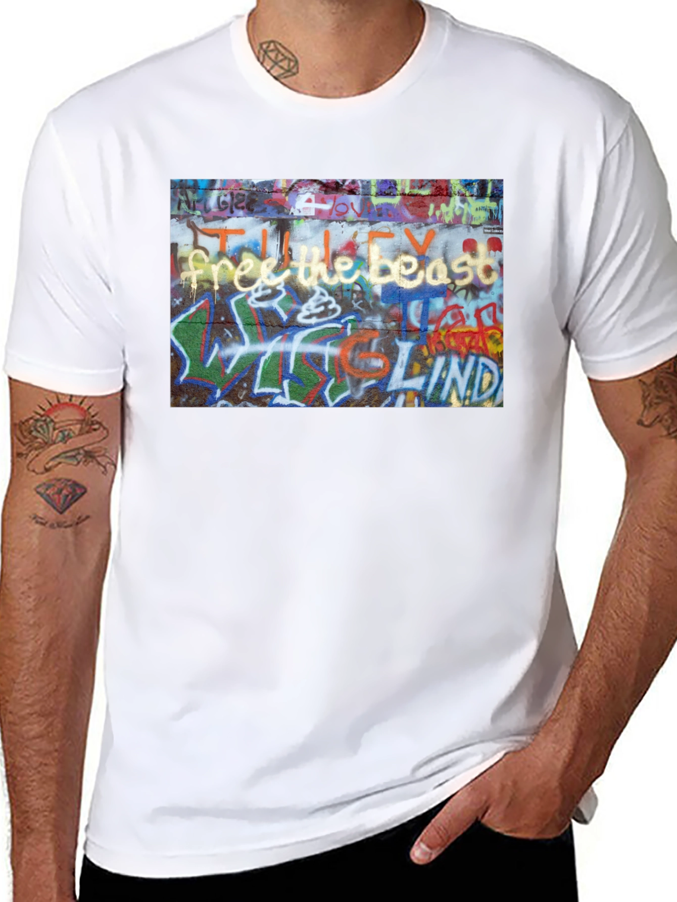 Graffiti Art Black T-Shirt