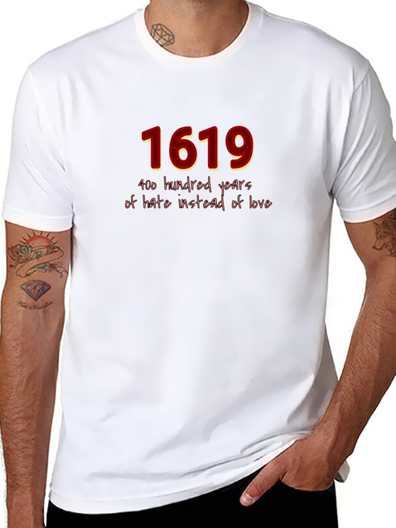 1619 Hate Instead of Love Graphic T-Shirt