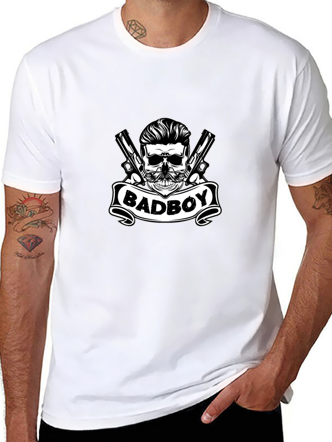 Badboy Skull Graphic Tee - Black