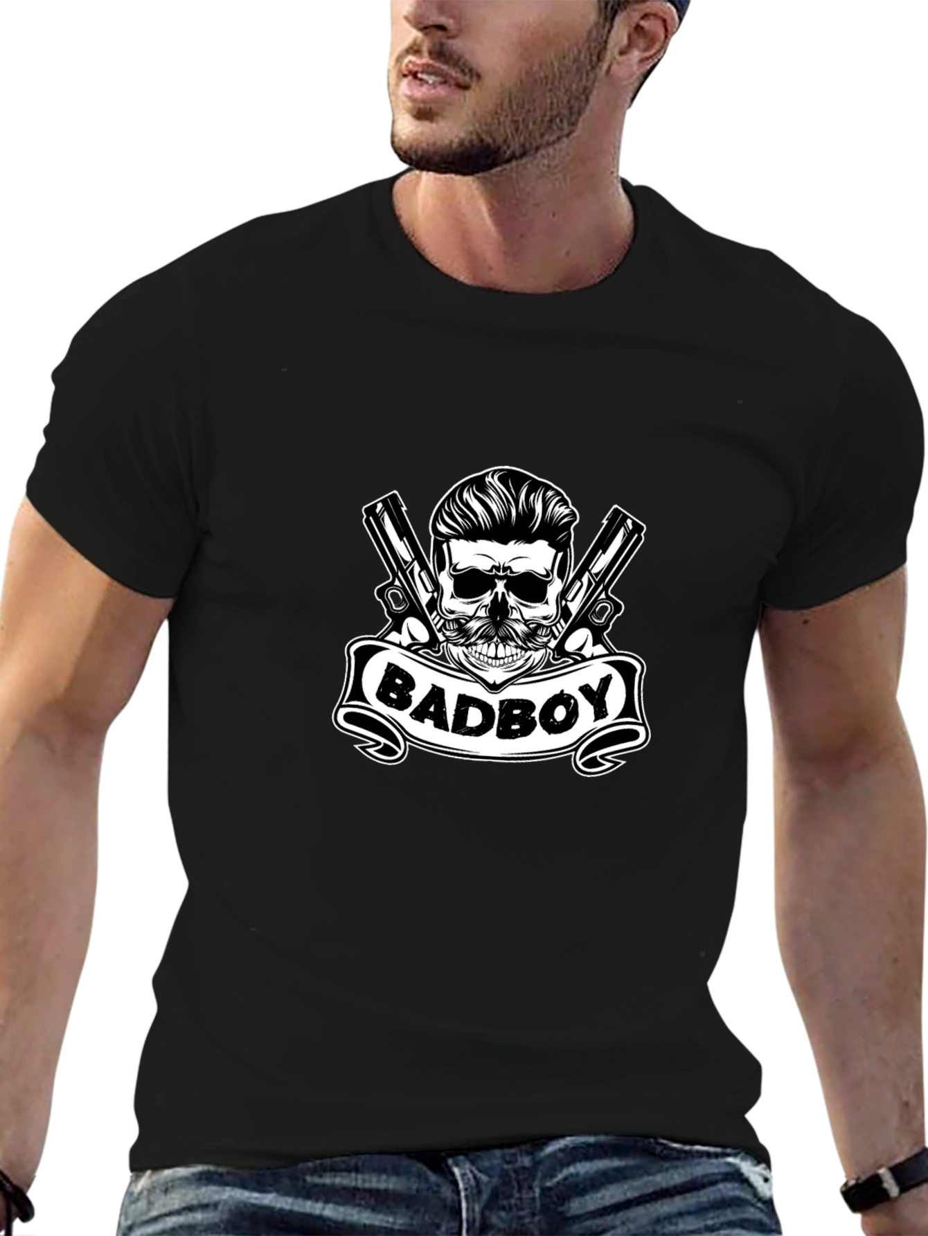 Badboy Skull Graphic Tee - Black