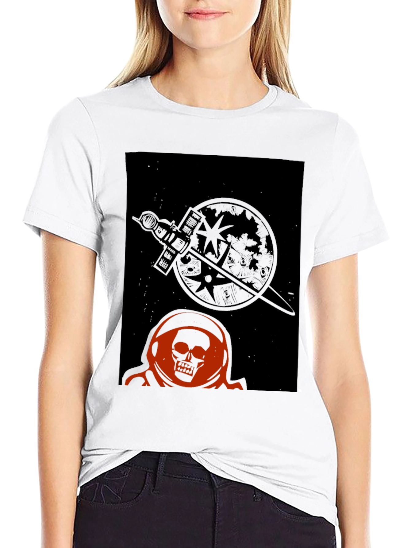 Skull Astronaut Graphic T-Shirt