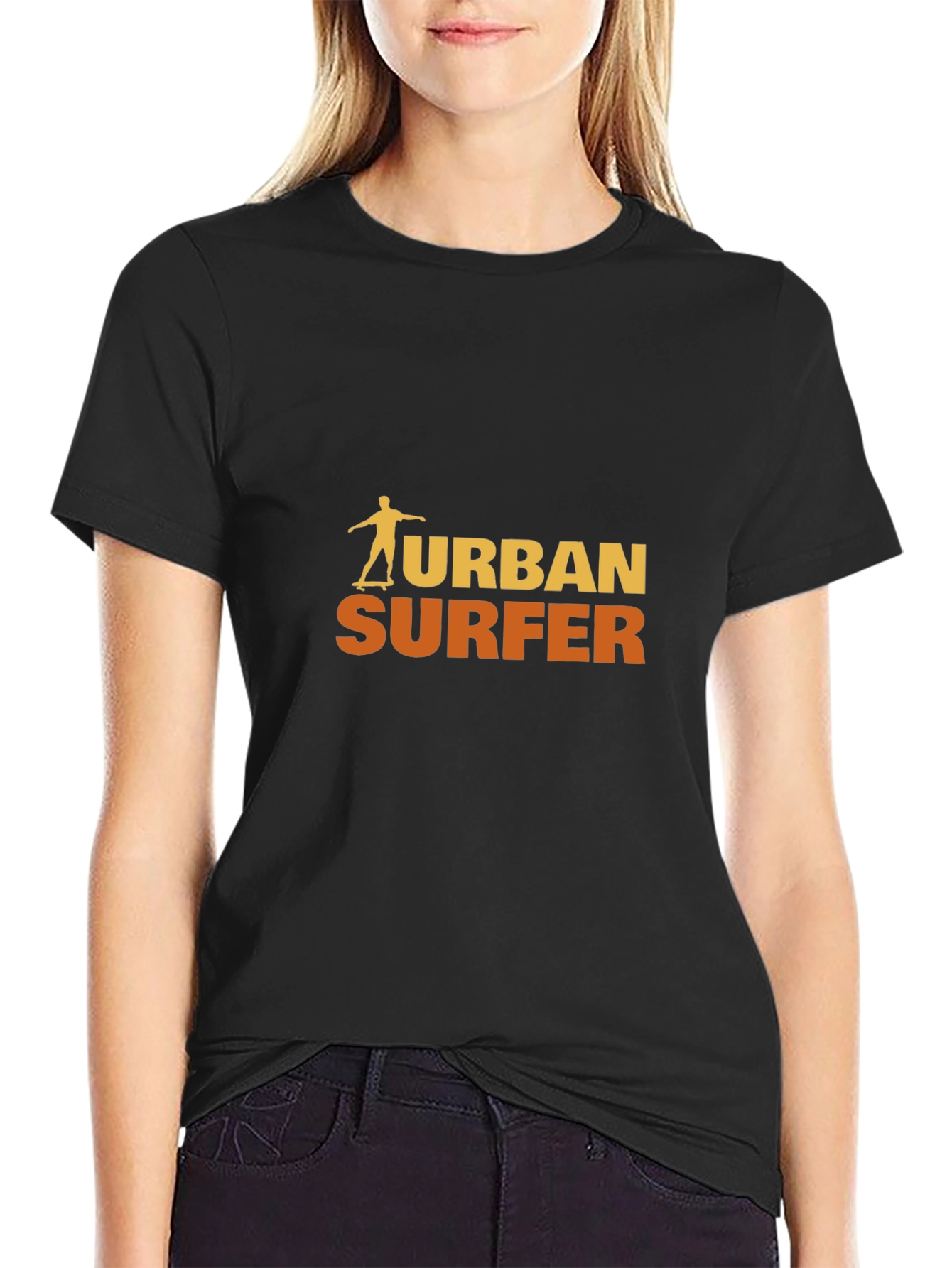 Urban Surfer Graphic Tee - Black