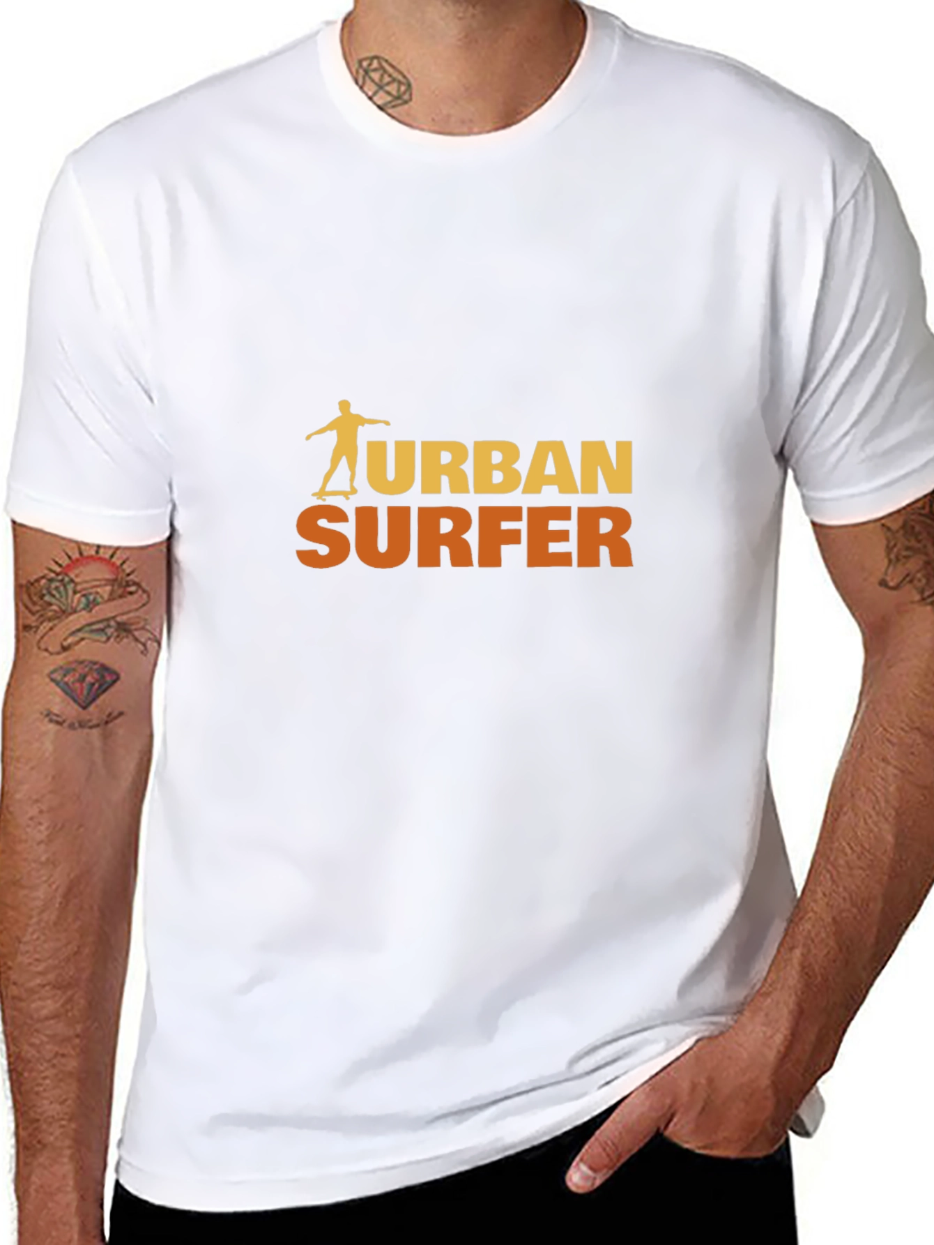 Urban Surfer Graphic Tee - Black