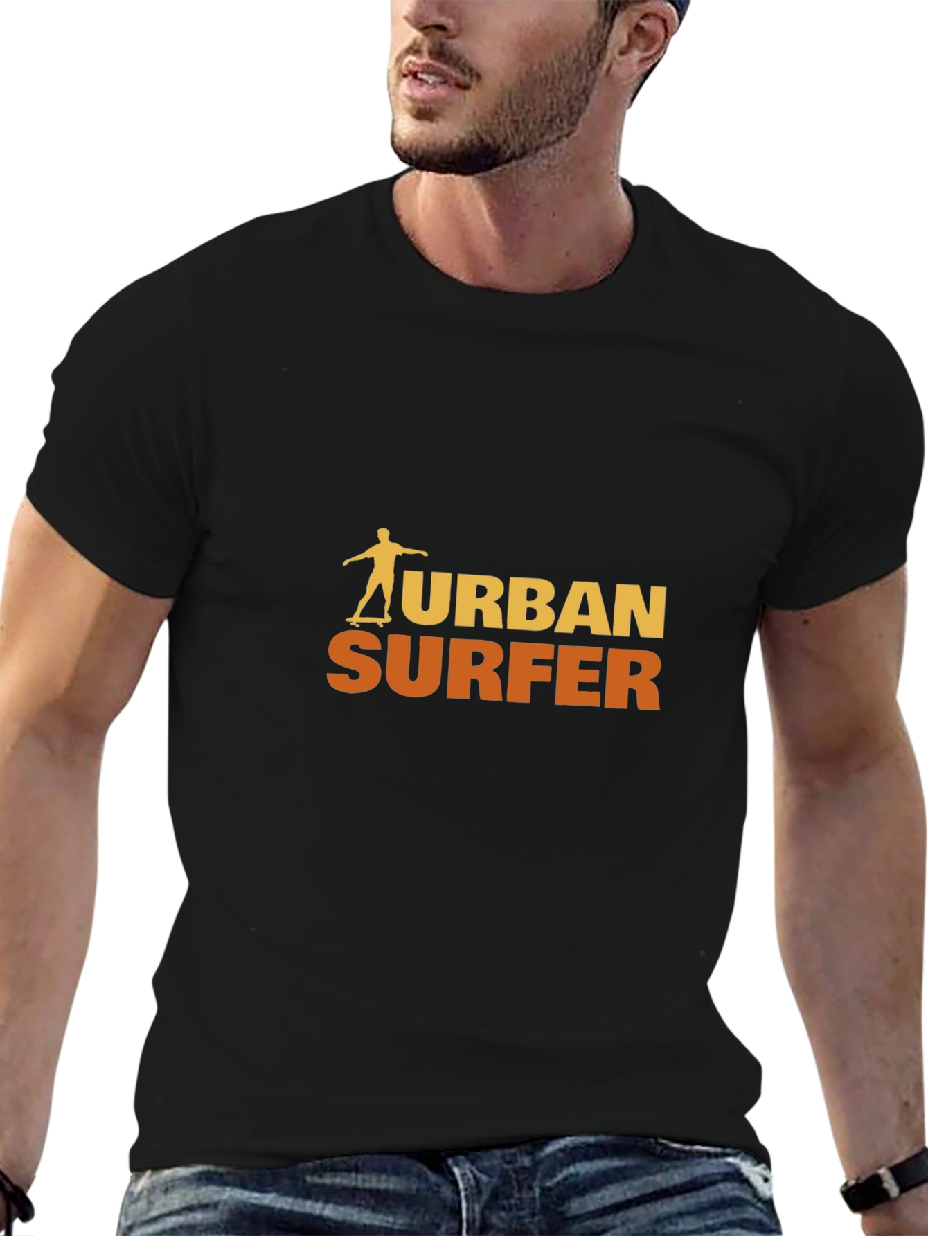 Urban Surfer Graphic Tee - Black
