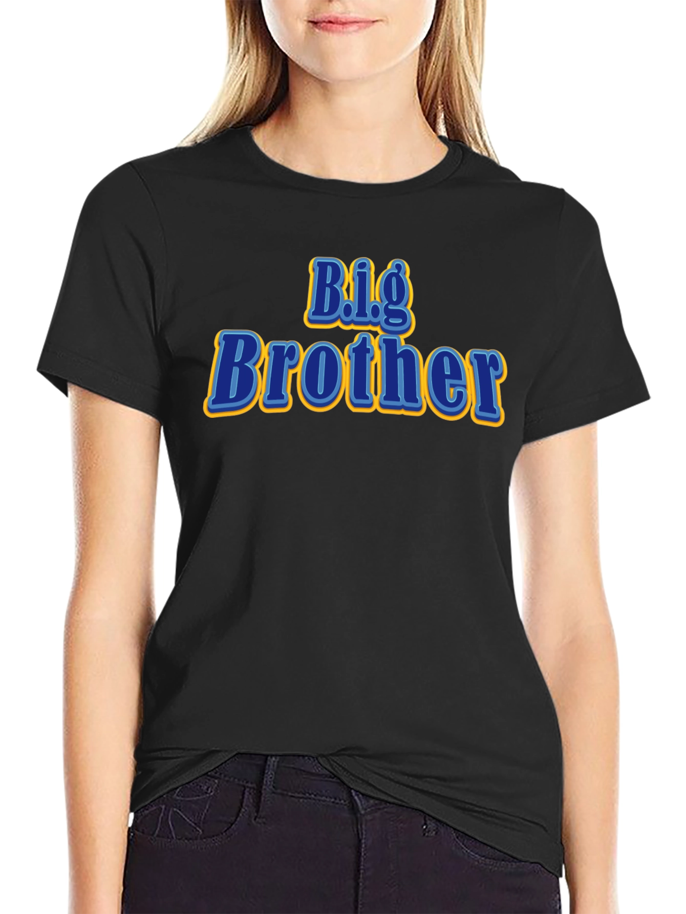 Big Brother Graphic Tee - Black Cotton T-Shirt