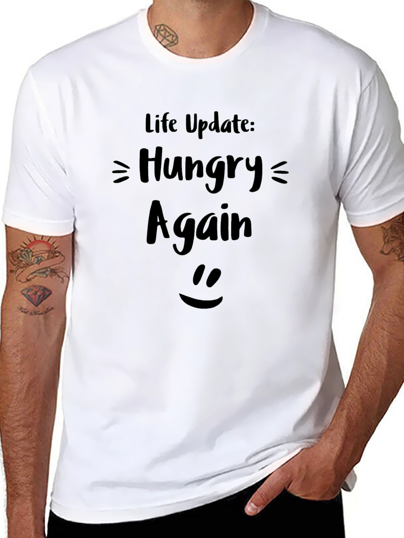 Funny Hungry Again T-Shirt - Life Update Tee