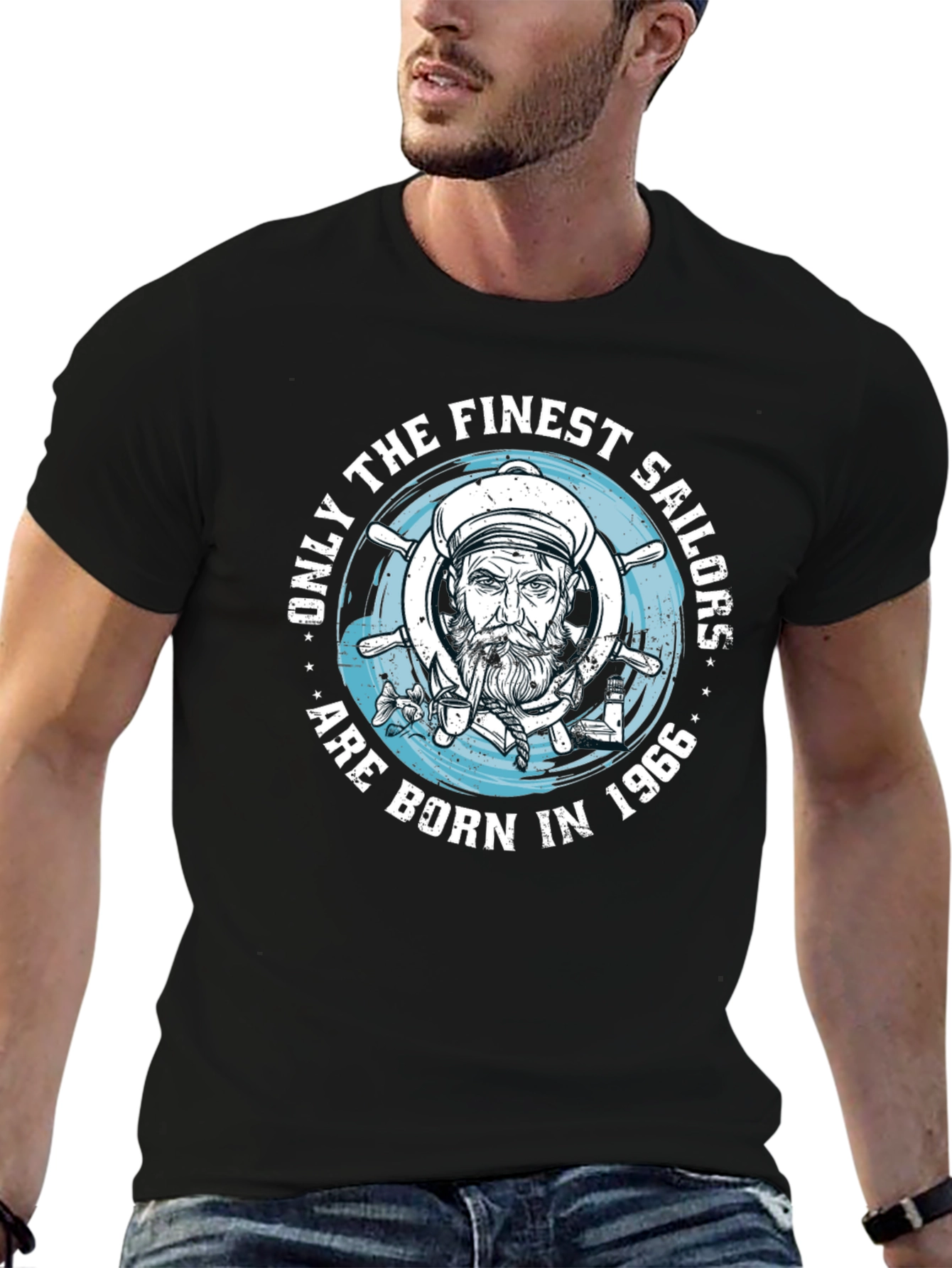 Finest Sailors Born in 1966 Black T-Shirt