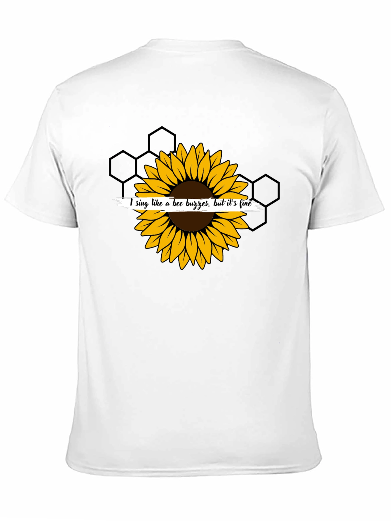 Sunflower Bee Buzz Funny Graphic T-Shirt