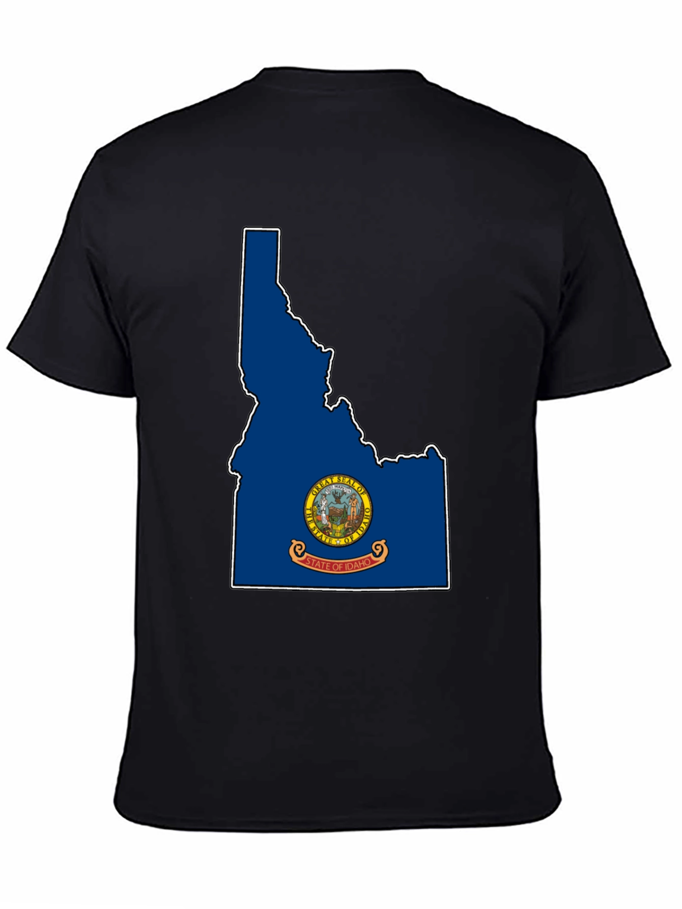 Idaho State Flag T-Shirt - Black Tee