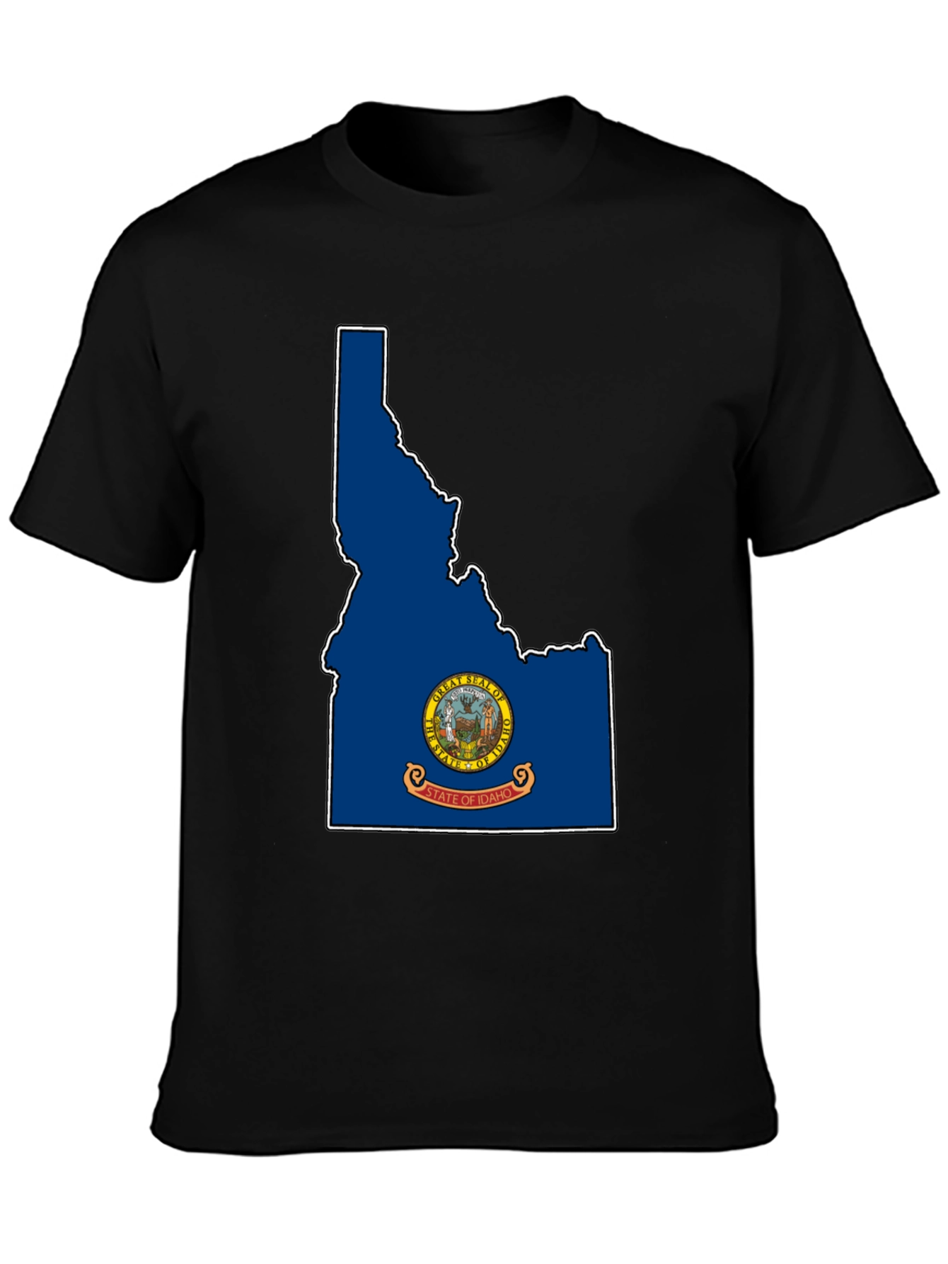 Idaho State Flag T-Shirt - Black Tee