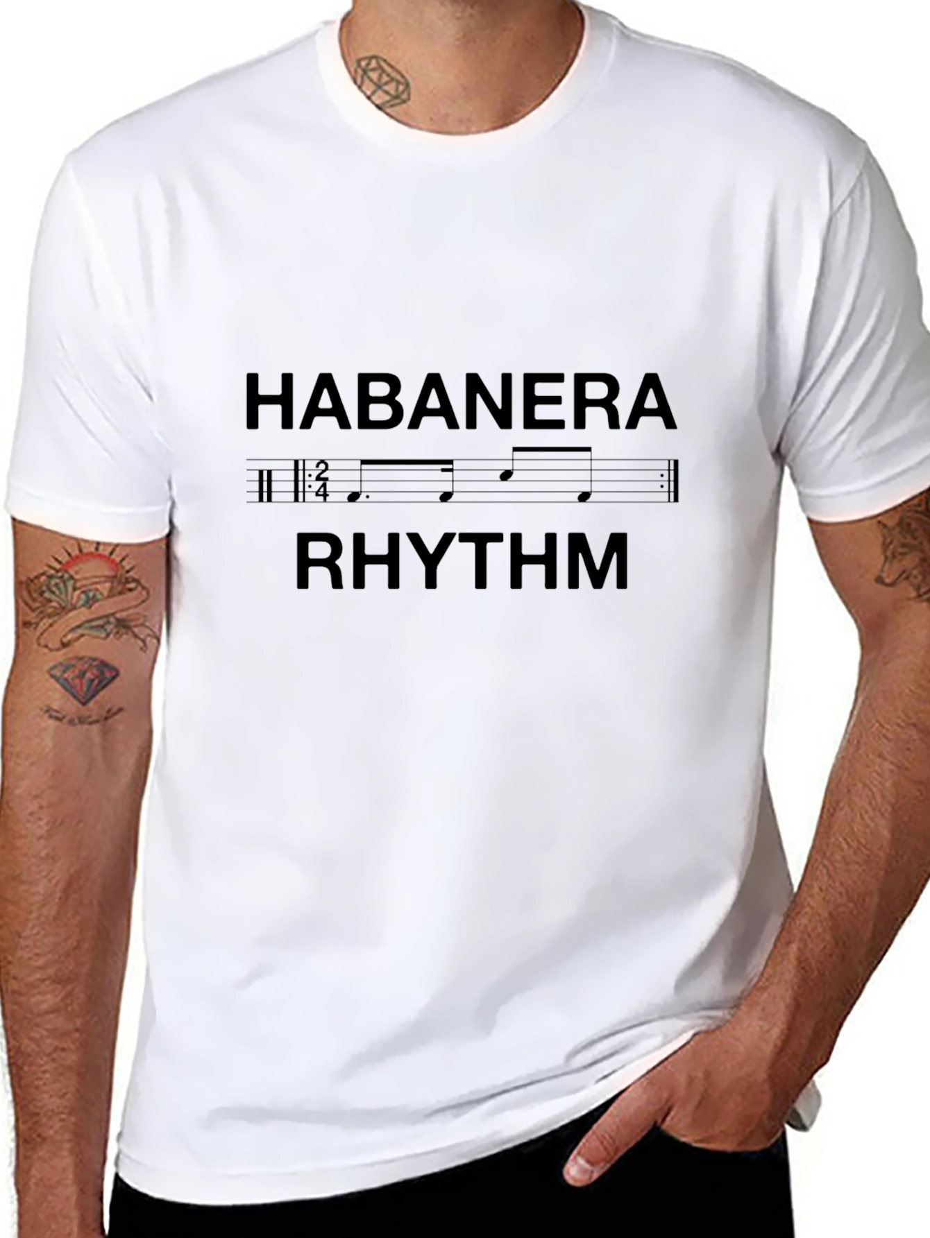 Habanera Rhythm Music T-Shirt - Classic Design
