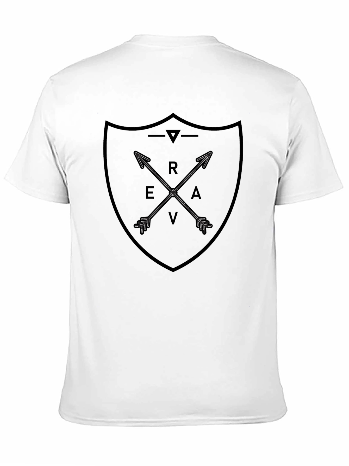 Mens Black T-Shirt with Arrow Shield Graphic