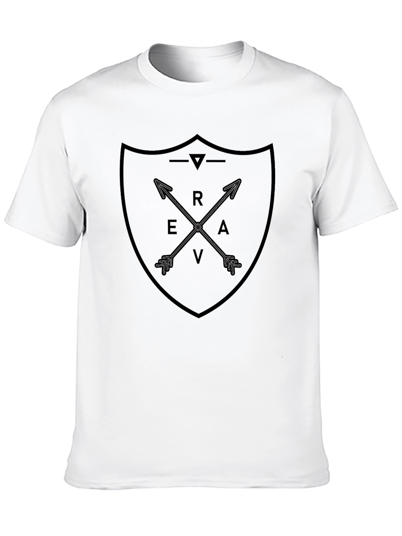 Mens Black T-Shirt with Arrow Shield Graphic