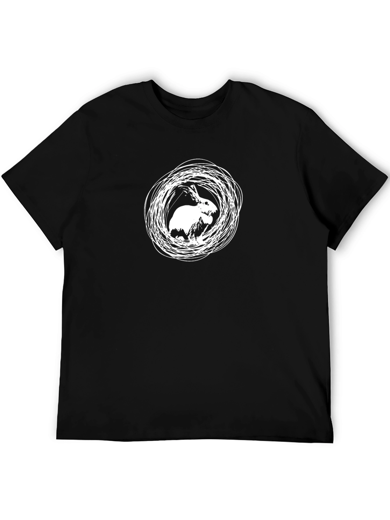 Rabbit Nest Graphic T-Shirt - Black