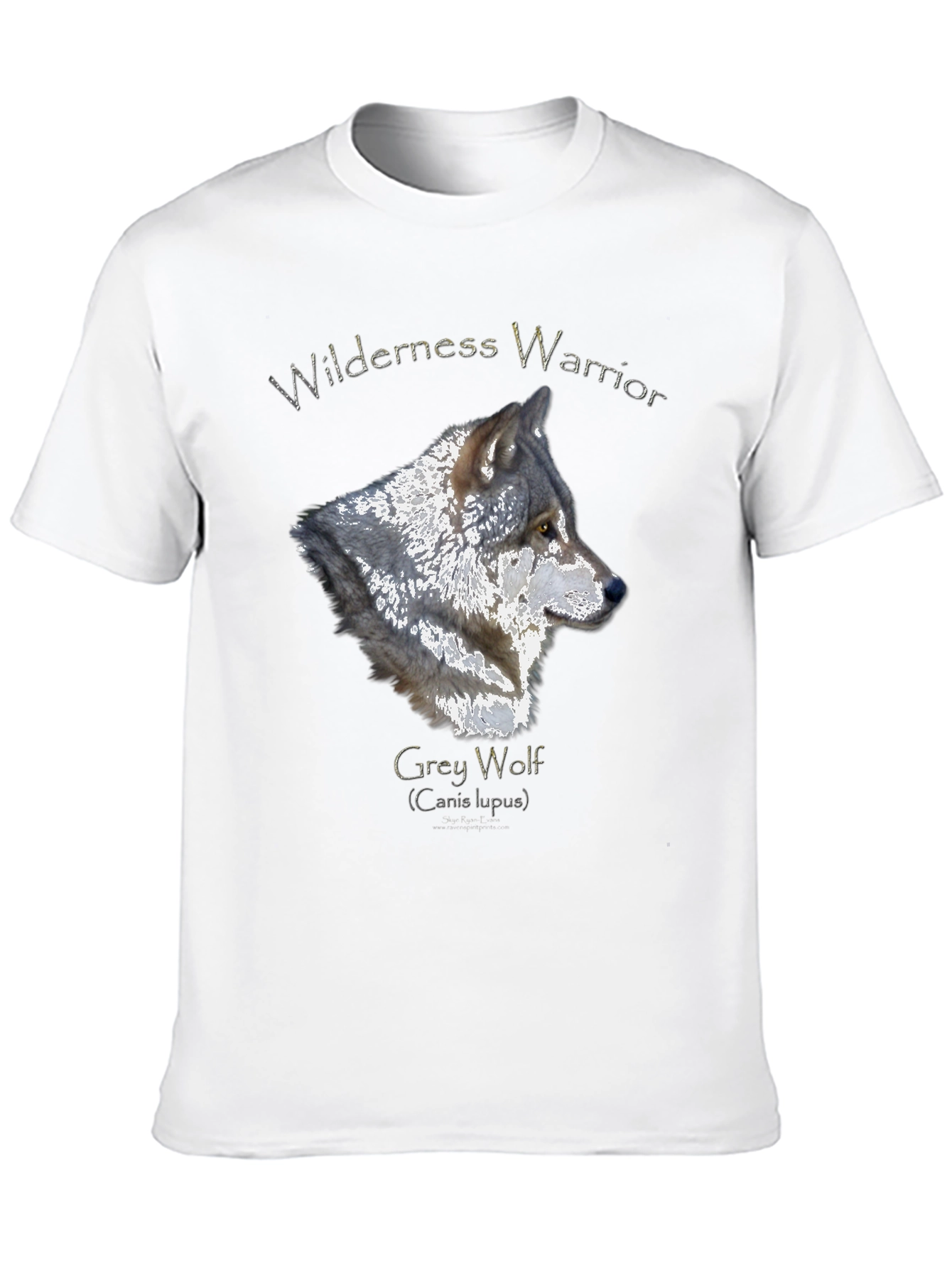 Wilderness Warrior Grey Wolf Graphic T-Shirt