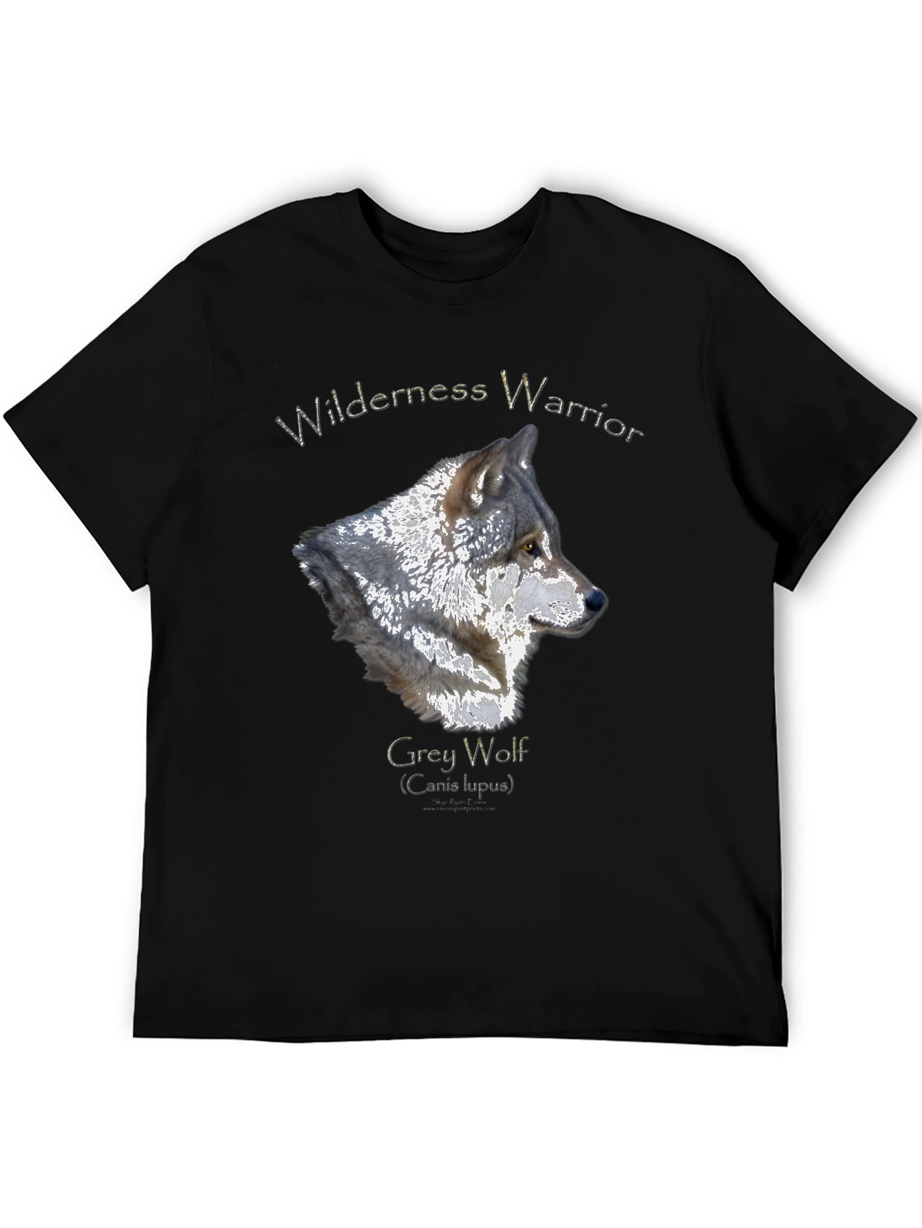 Wilderness Warrior Grey Wolf Graphic T-Shirt