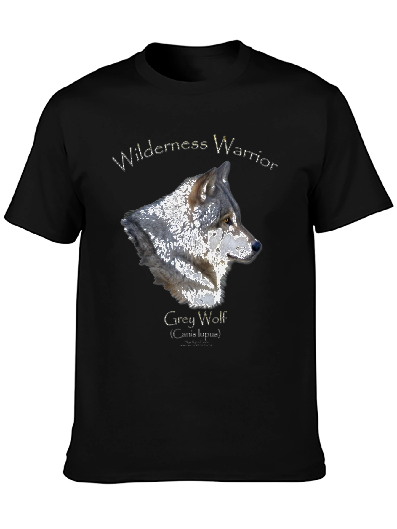 Wilderness Warrior Grey Wolf Graphic T-Shirt