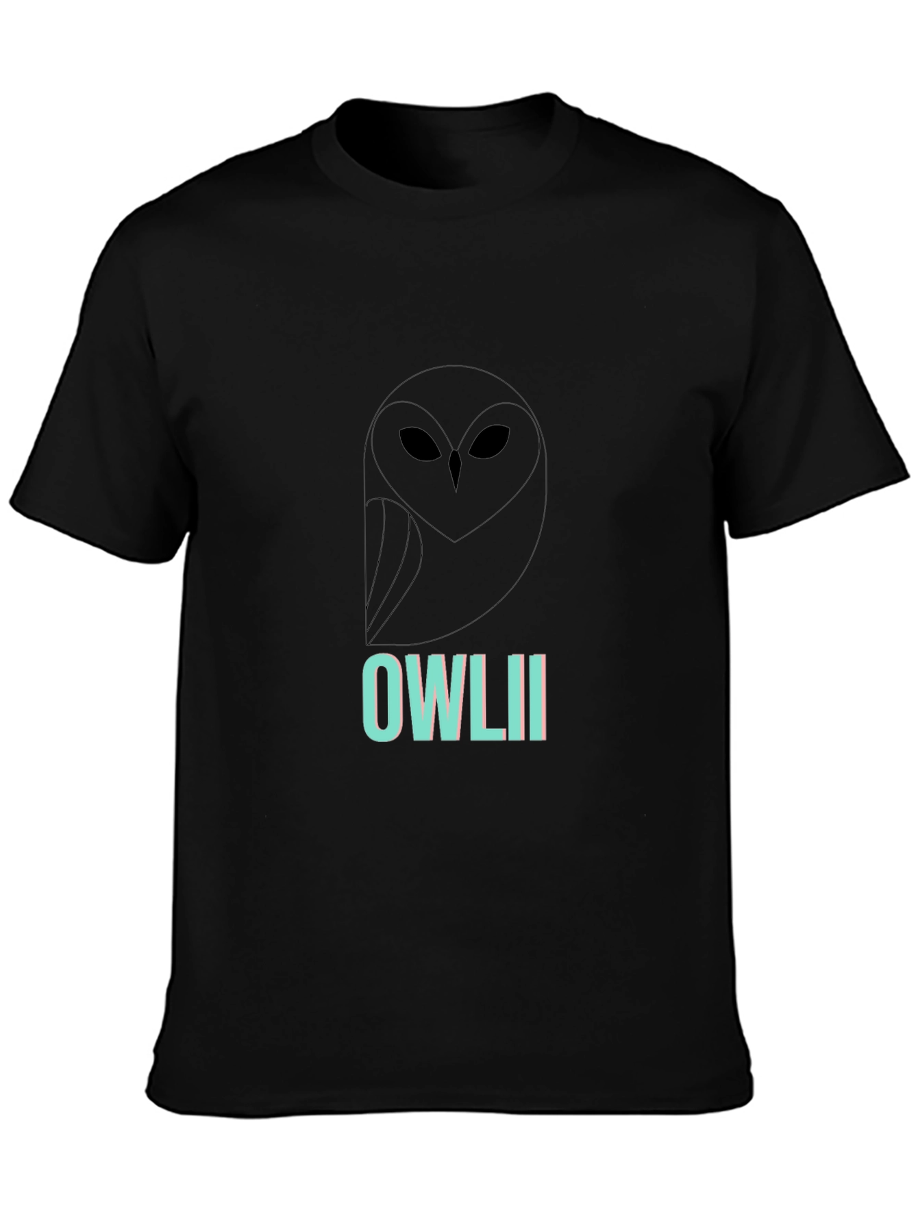 Stylish Owl Graphic Print Black T-Shirt