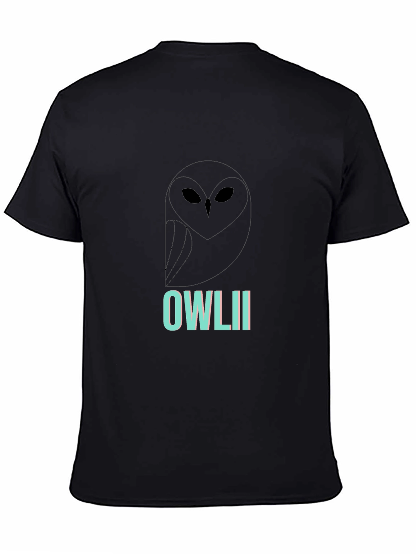 Stylish Owl Graphic Print Black T-Shirt