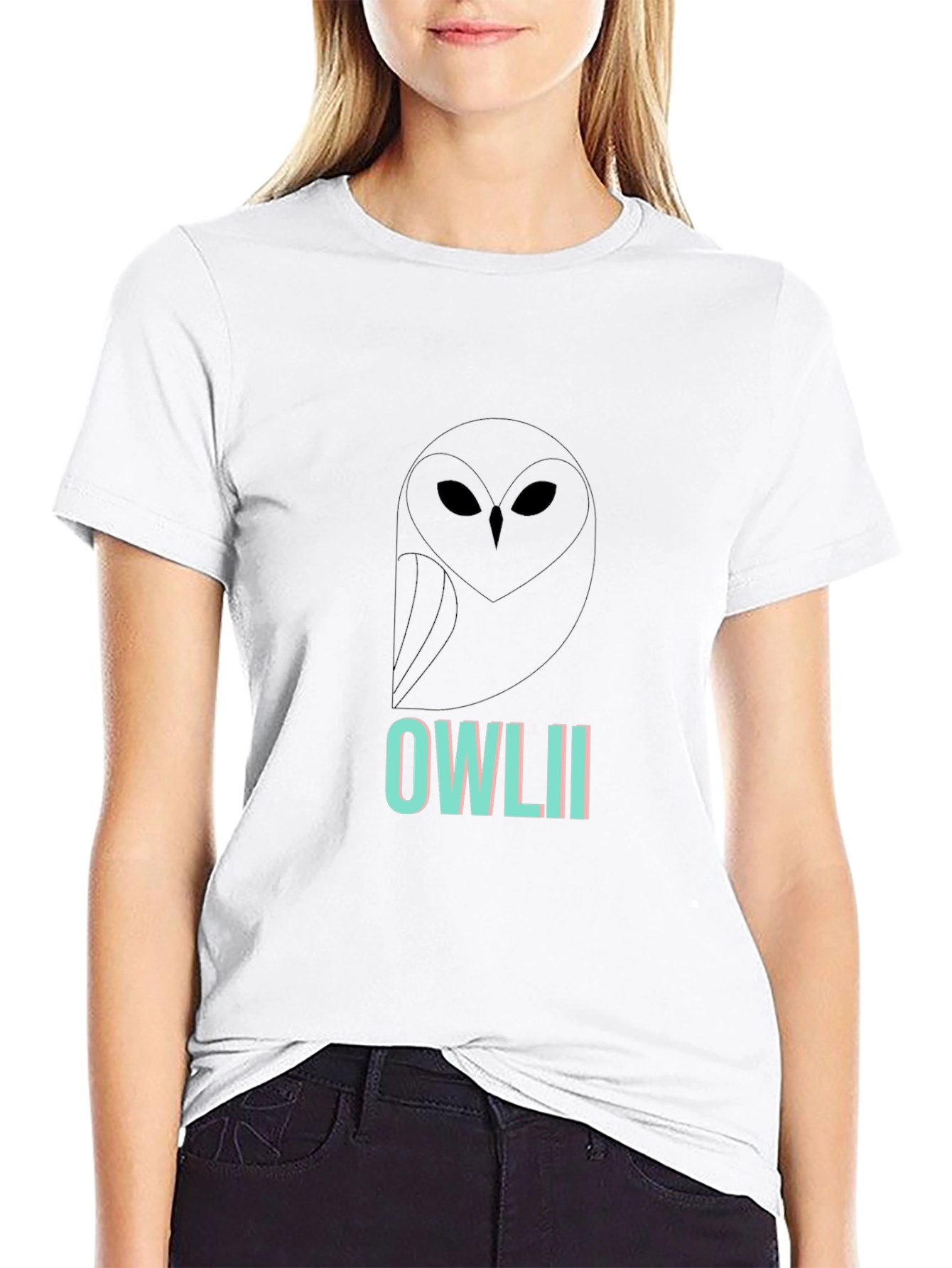 Stylish Owl Graphic Print Black T-Shirt