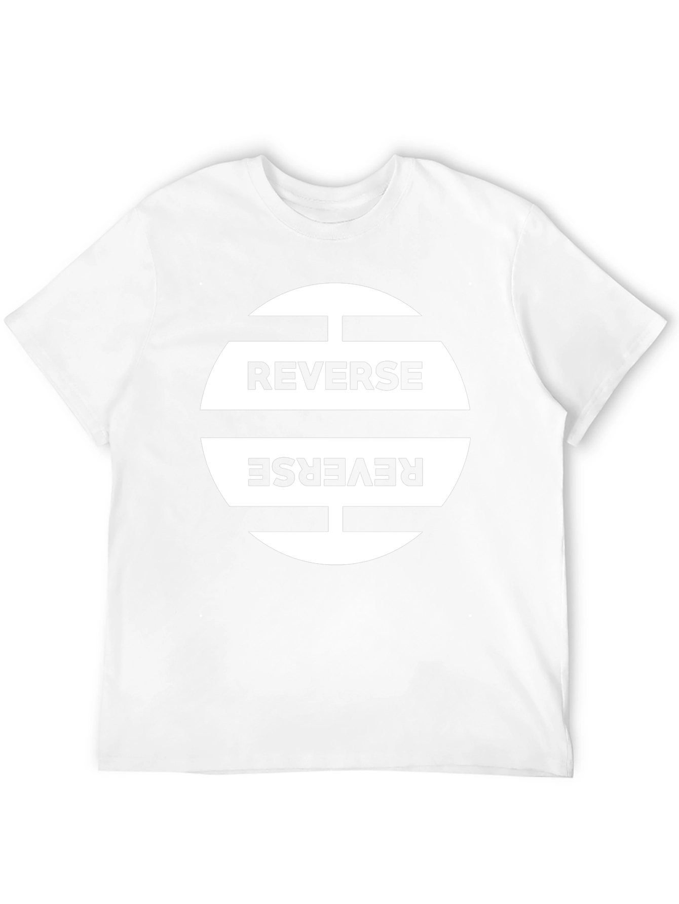 Reverse Graphic Print Black T-Shirt