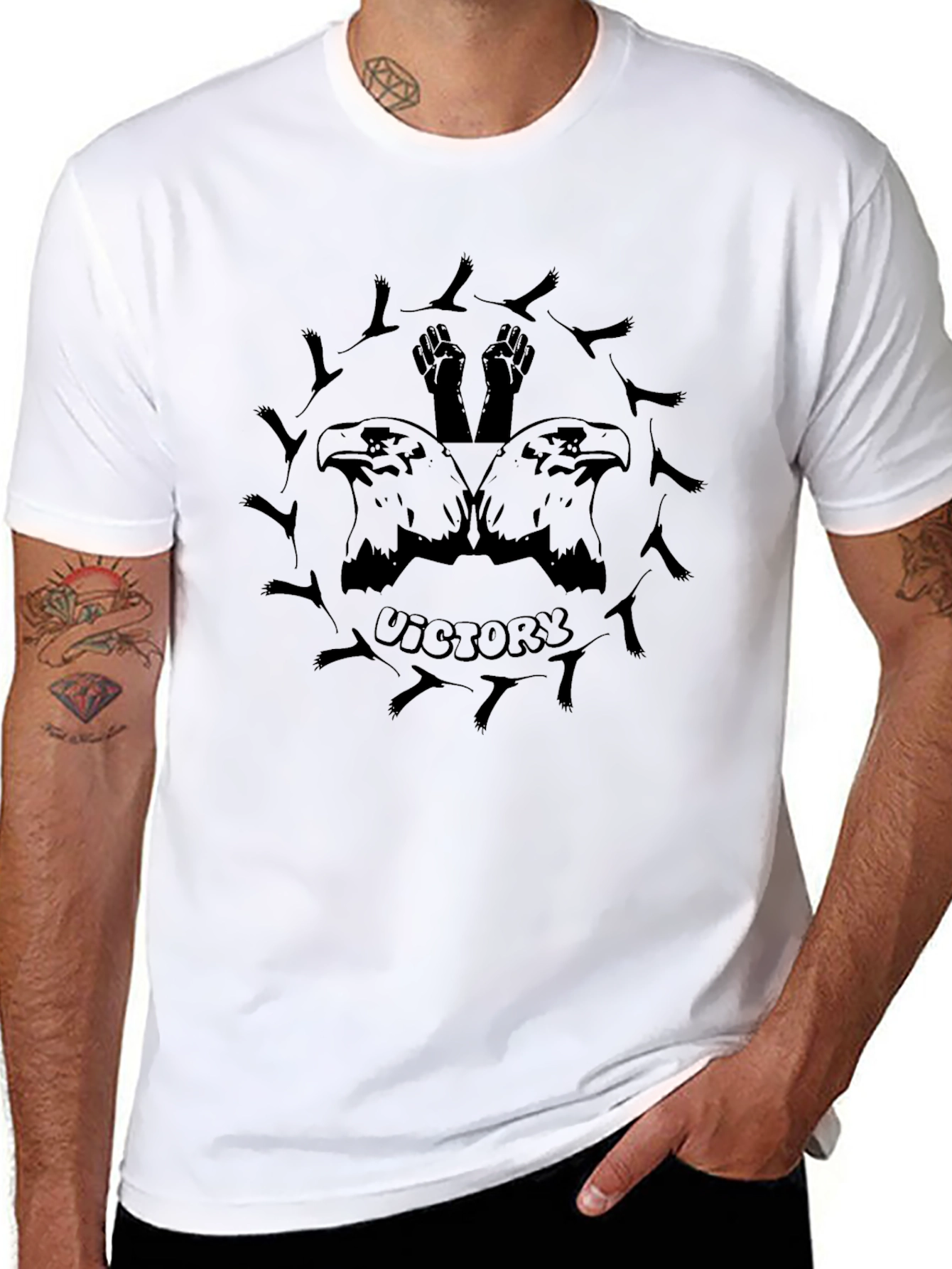 Victory Eagle Graphic Black T-Shirt