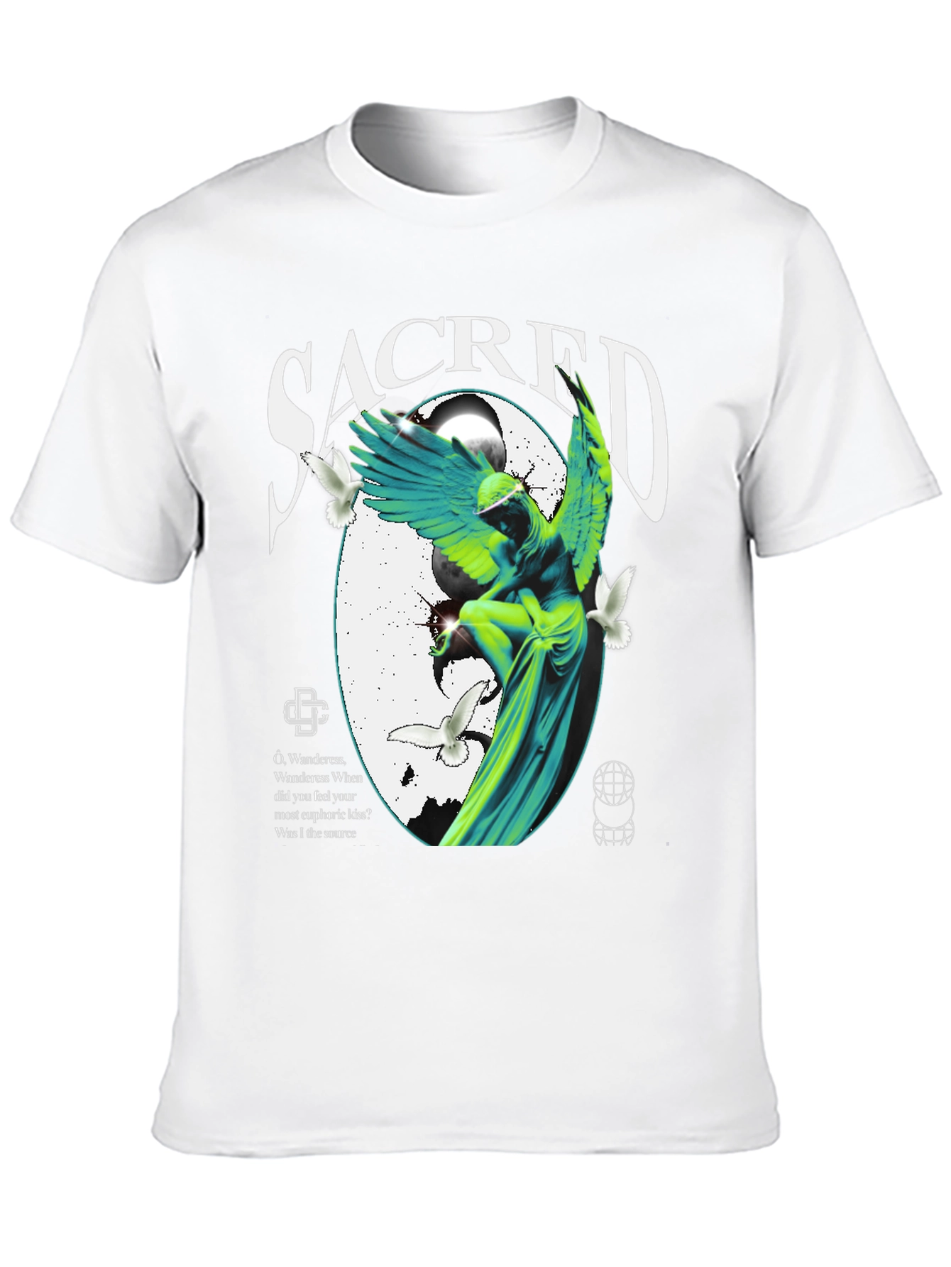 Sacred Angel Graphic Black T-Shirt