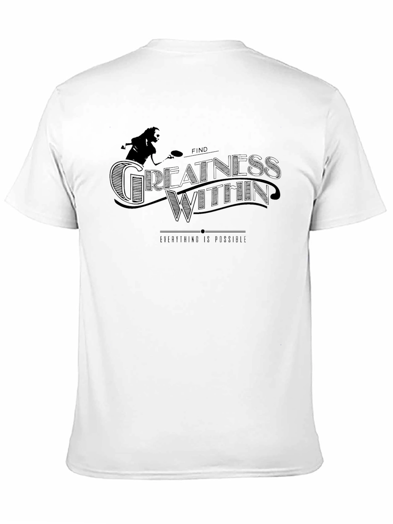Motivational Black Graphic Tee - Find Greatness Within