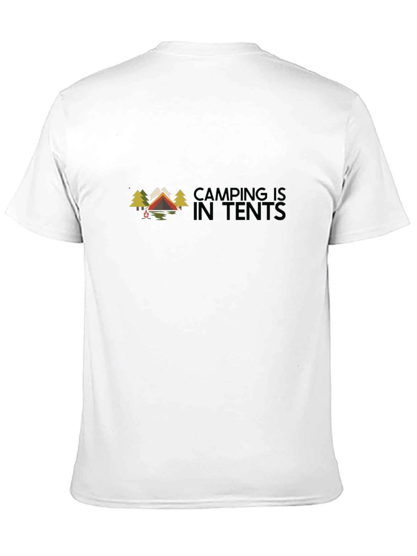 Camping Is In Tents Black Graphic Tee
